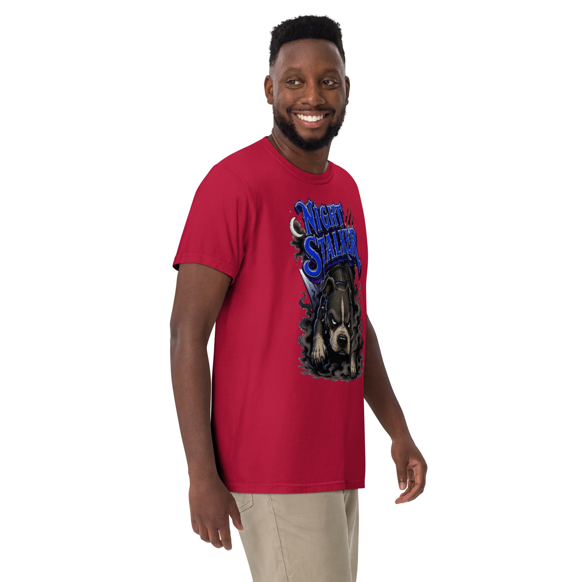 Pitbull Lovers | Unisex Garment-Dyed Heavyweight T-Shirt - Night Stalker by printfluence.net