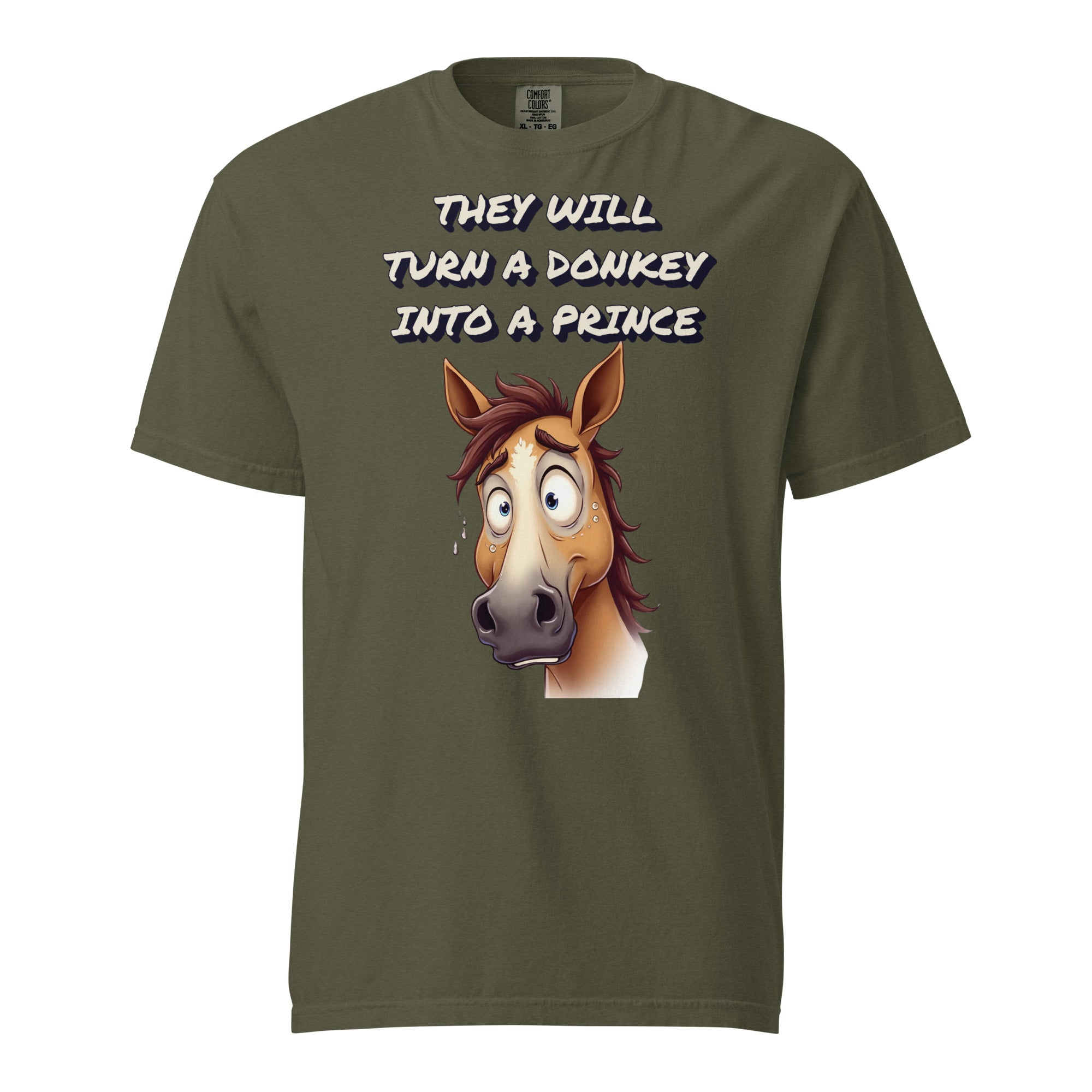 Unisex garment-dyed heavyweight t-shirt - Elite Astonished Horse Tee – Luxury Transformation by printfluence.net