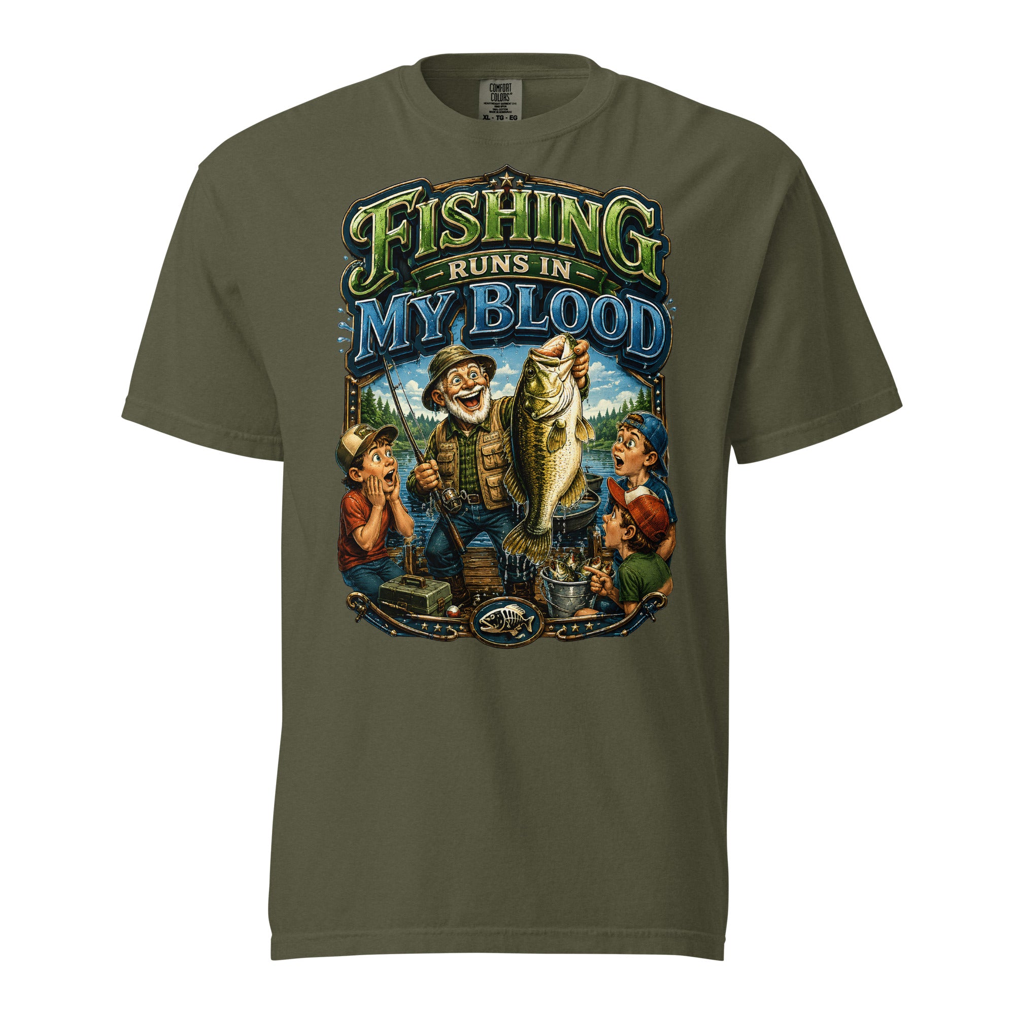Unisex garment-dyed heavyweight t-shirt by printfluence.net