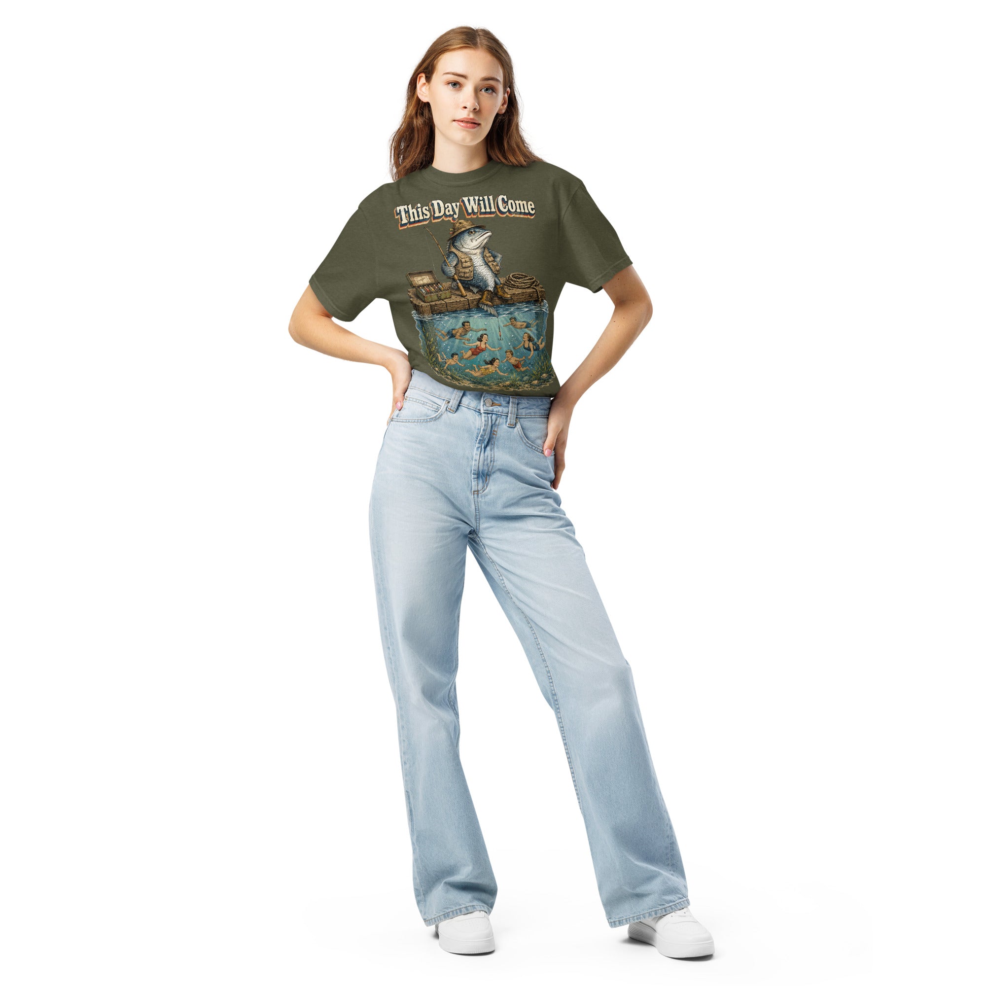 Fishing Lovers | Unisex Garment-Dyed Heavyweight T-Shirt — This Day Will Come by printfluence