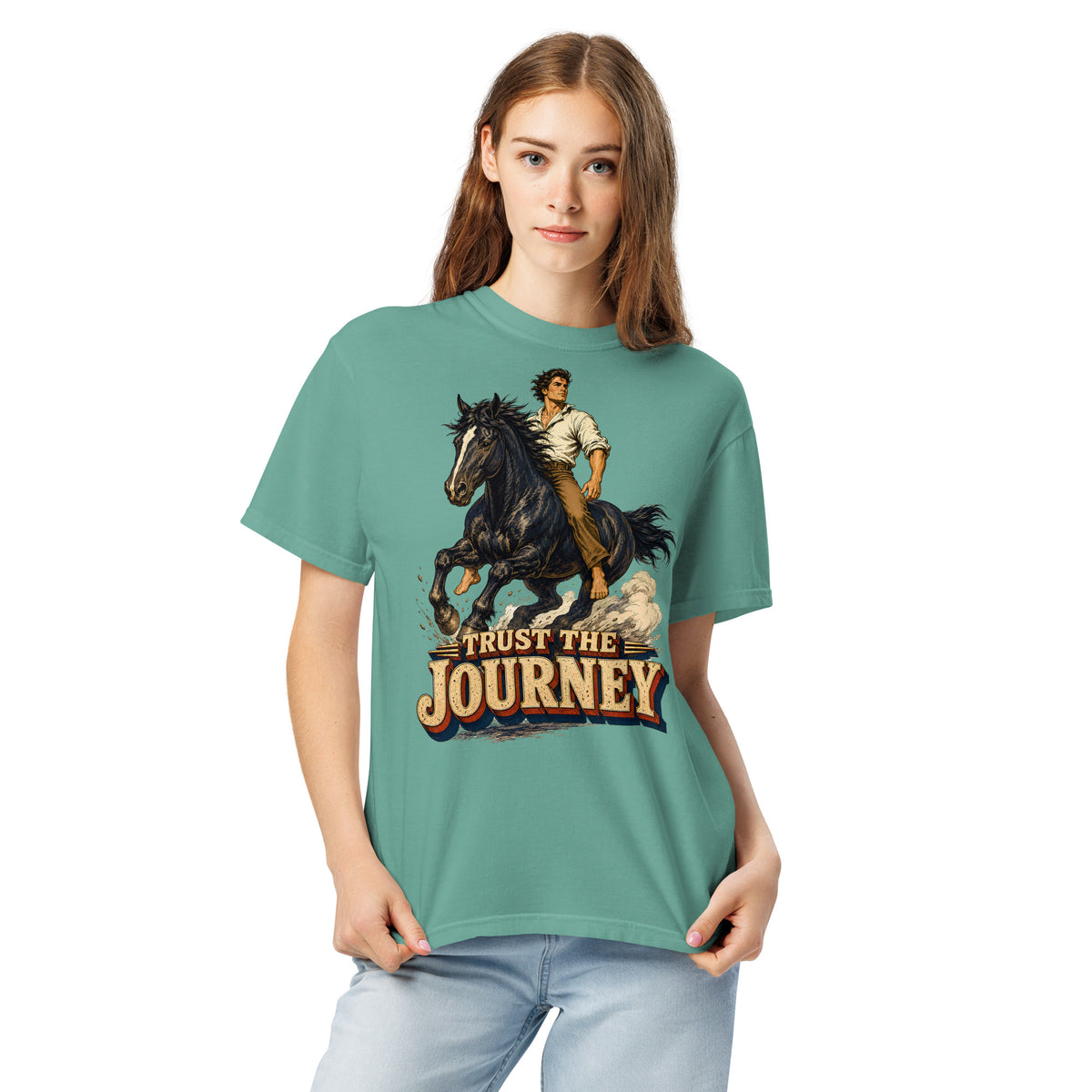 Vintage Horse Journey Heavyweight Tee - Horse Lovers Edition by printfluence.net