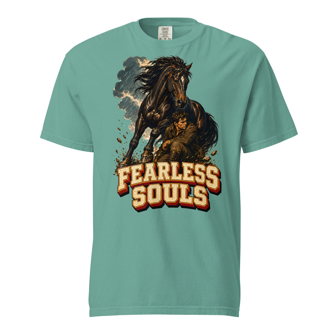Fearless Souls Vintage Horse Heavyweight Tee - Horse Lovers Edition by printfluence.net