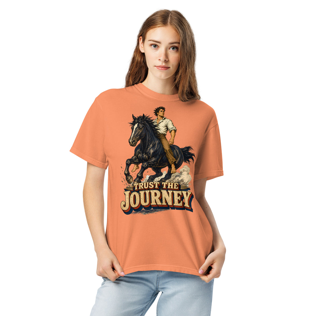 Vintage Horse Journey Heavyweight Tee - Horse Lovers Edition by printfluence.net