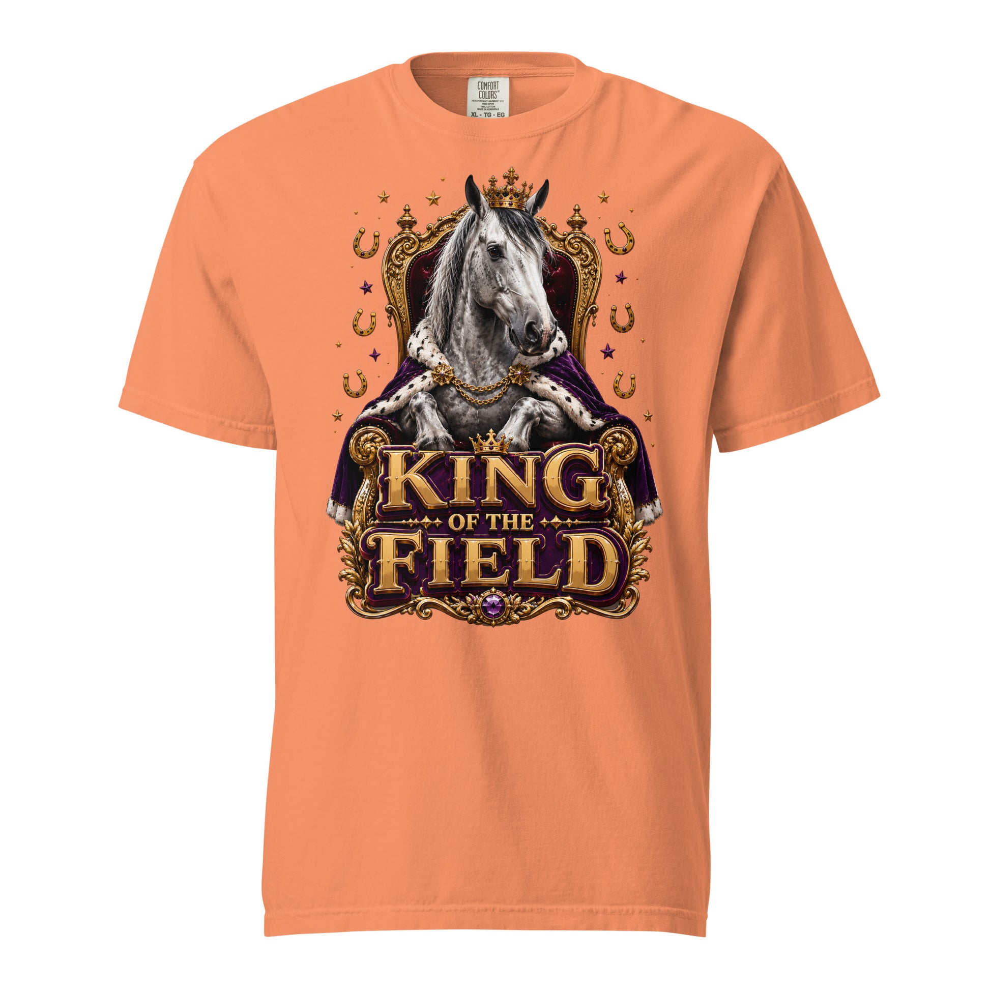 King of the Field Royal Horse Heavyweight Tee – Ultimate Horse Lovers Edition by printfluence.net