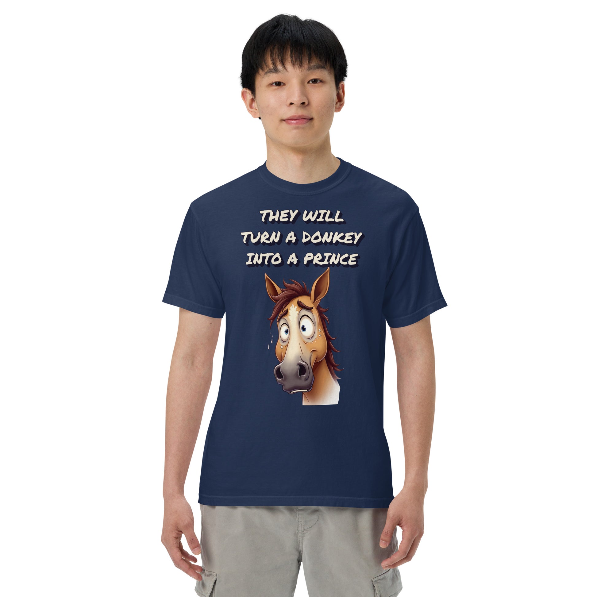 Unisex garment-dyed heavyweight t-shirt - Elite Astonished Horse Tee – Luxury Transformation by printfluence.net
