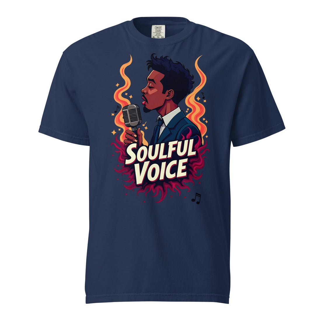 Unisex garment-dyed heavyweight t-shirt - Fire Soul T-Shirt – Unisex Singer Fiery Stage Graphic Tee by printfluence.net