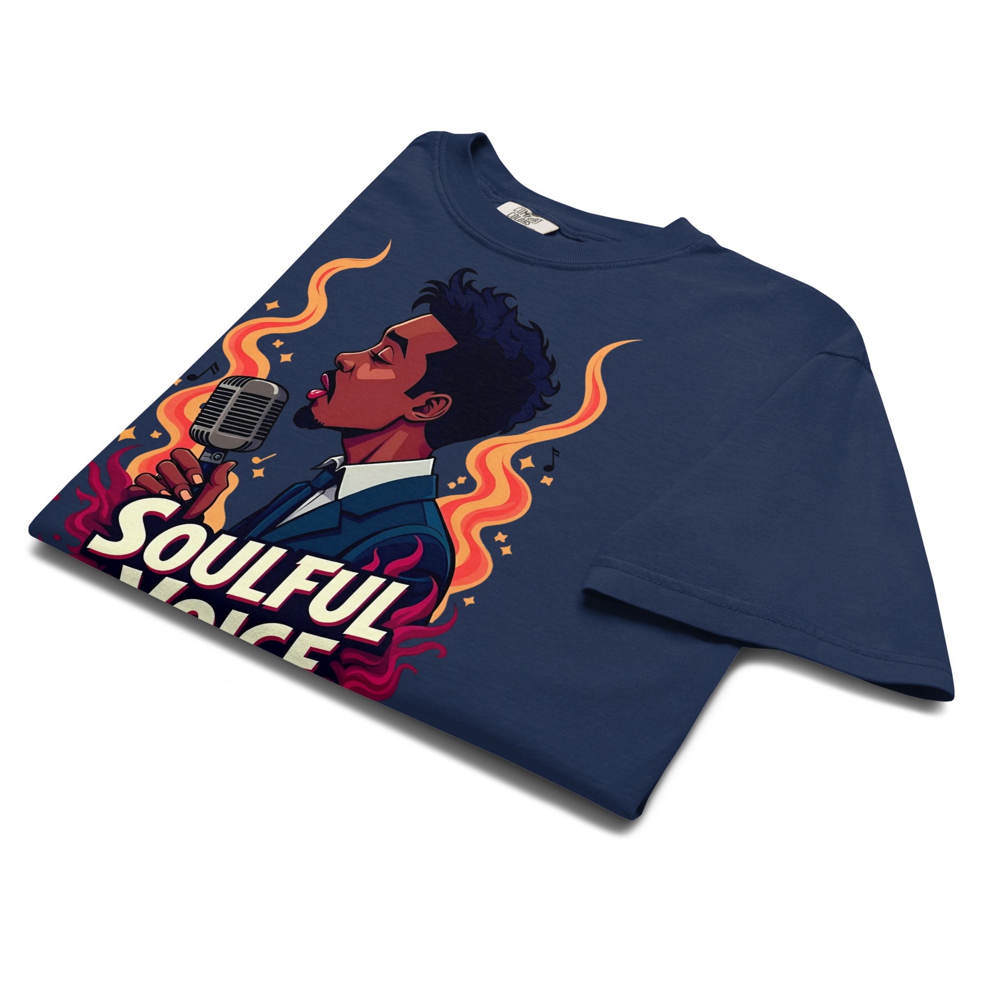Unisex garment-dyed heavyweight t-shirt - Fire Soul T-Shirt – Unisex Singer Fiery Stage Graphic Tee by printfluence.net