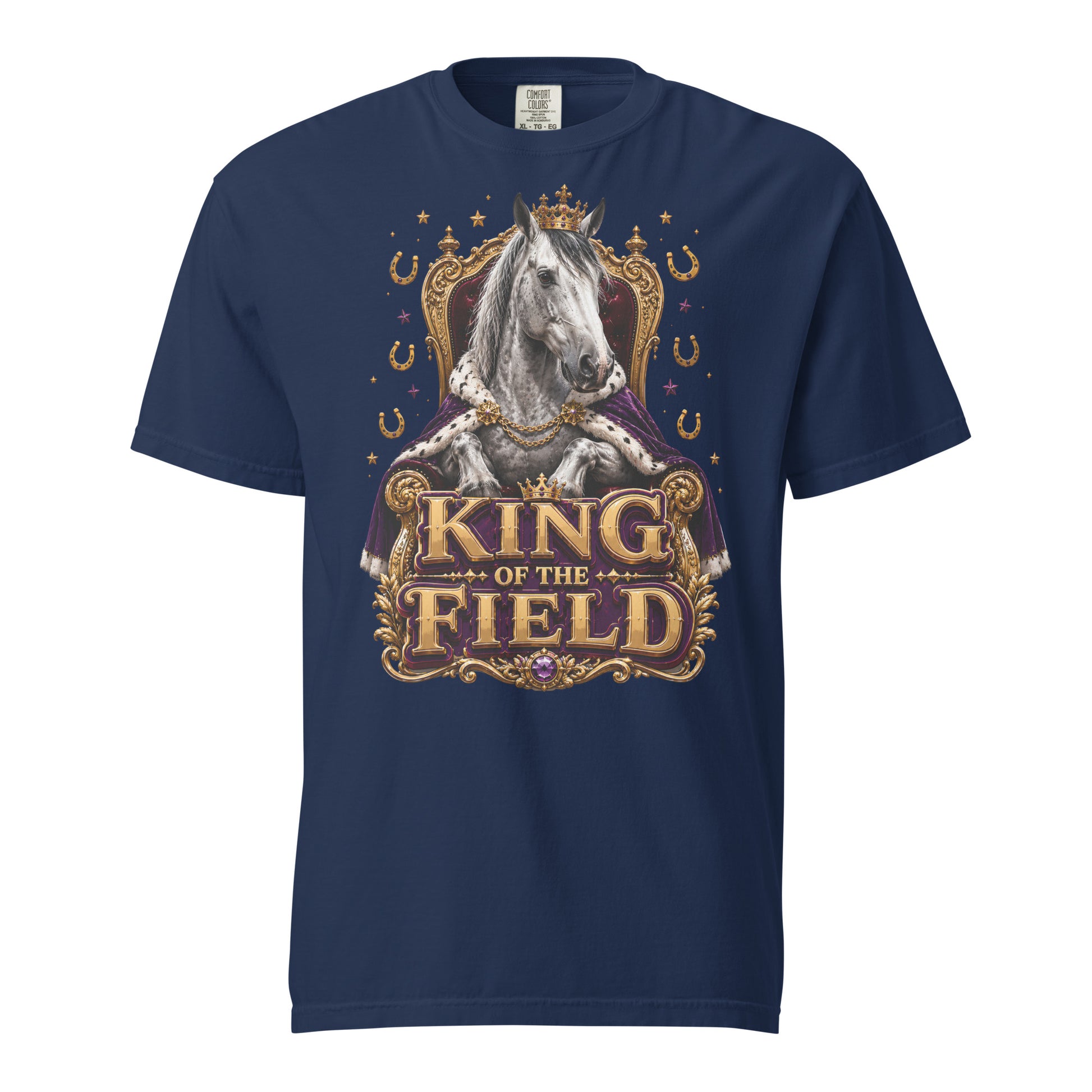 King of the Field Royal Horse Heavyweight Tee – Ultimate Horse Lovers Edition by printfluence.net