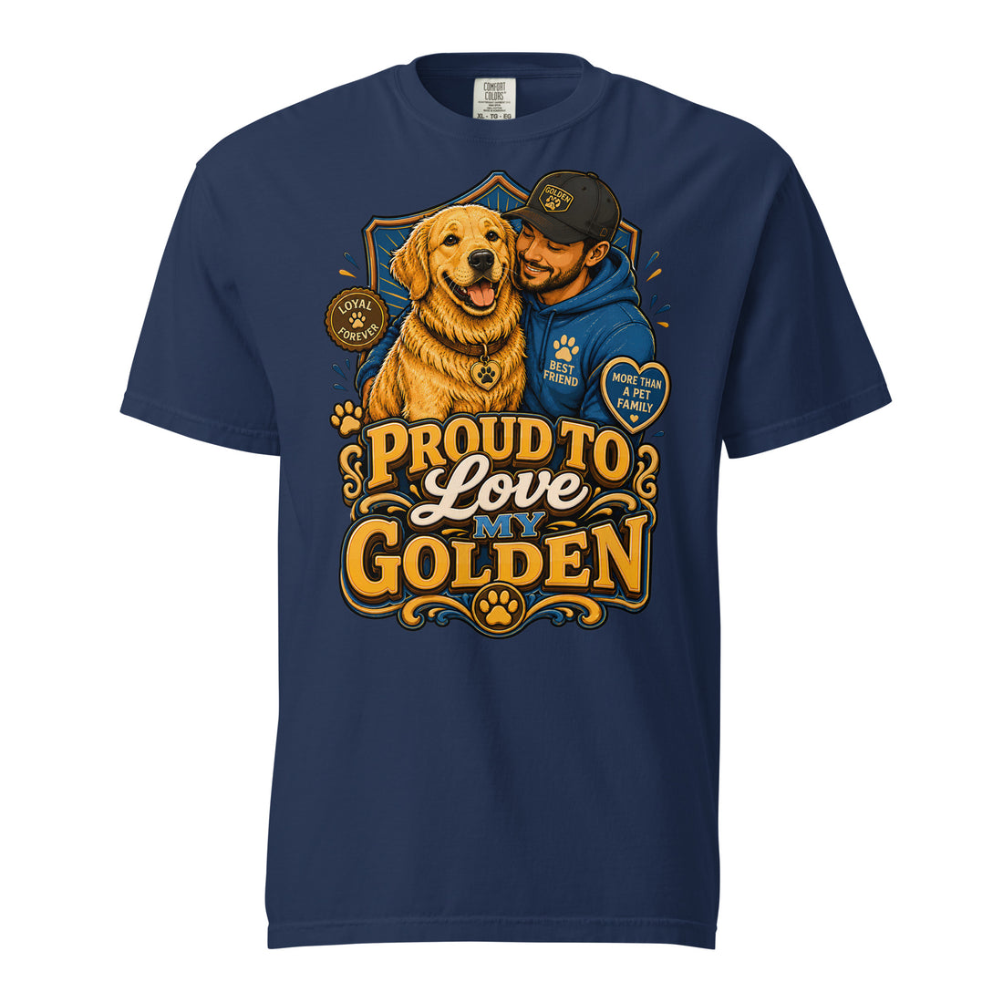 Golden Retriever Lovers Heavyweight Tee - Proud To Love My Golden by printfluence.net