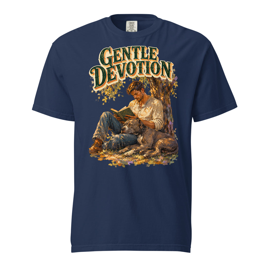 Gentle Devotion Tee - Vintage Pitbull Lovers Garment Dyed T-Shirt T-1 by printfluence.net