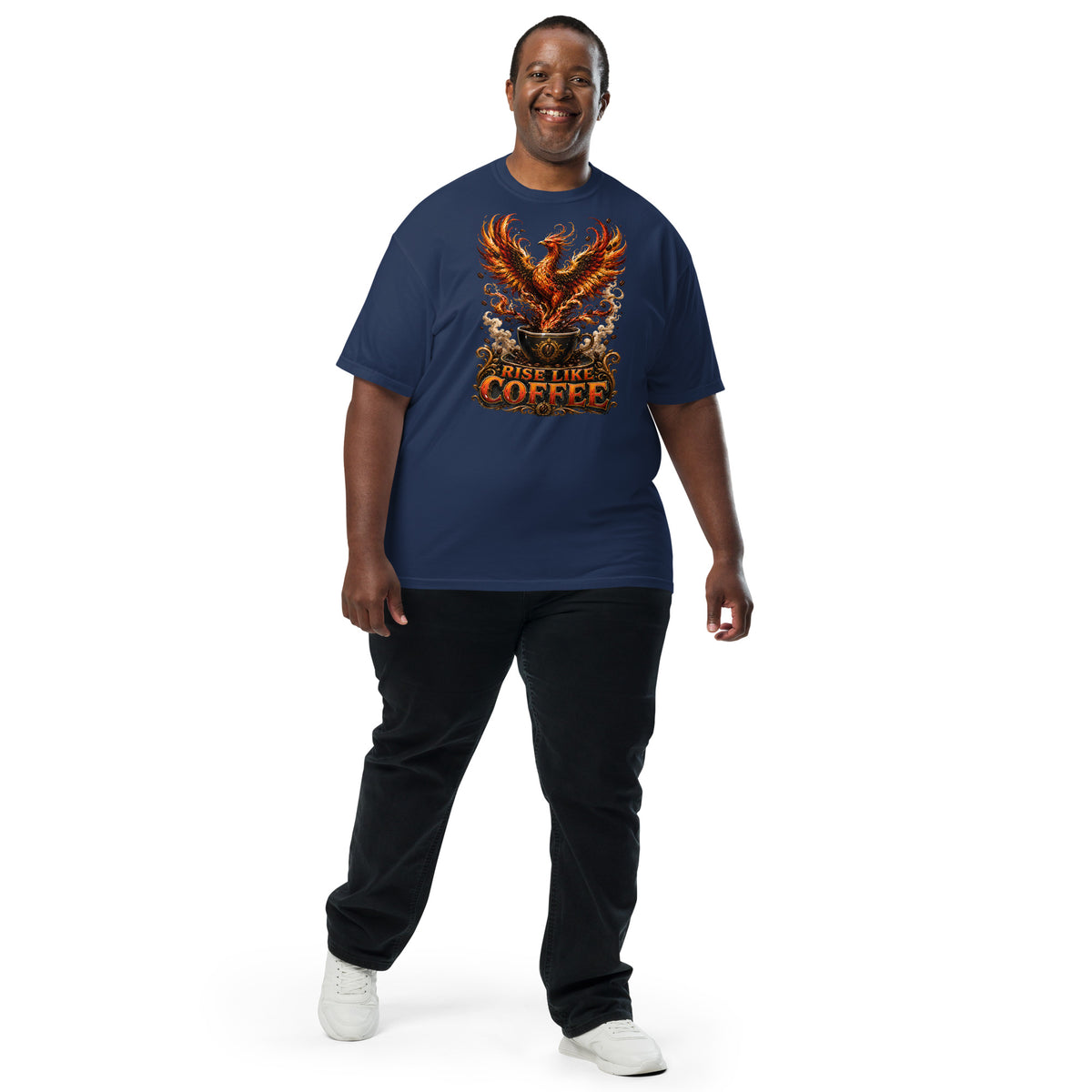 Coffee Lovers Unisex Garment-Dyed Heavyweight T-shirt Rise Like Coffee – Epic Phoenix Graphic Tee by printfluence.net
