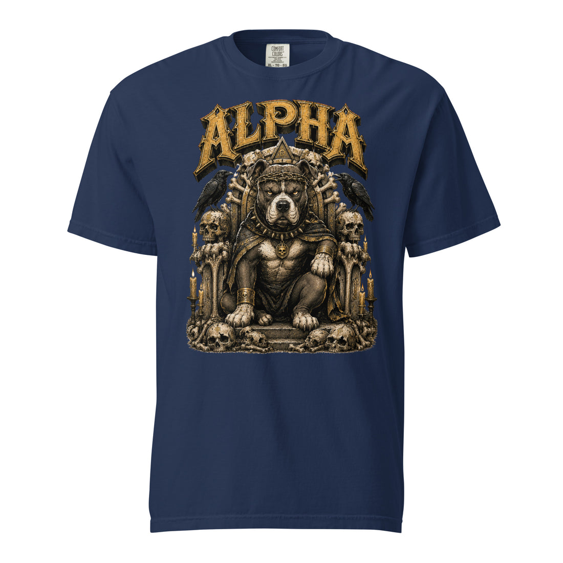 Pitbull Lovers Unisex Garment-Dyed Heavyweight T-Shirt "Alpha" by printfluence.net