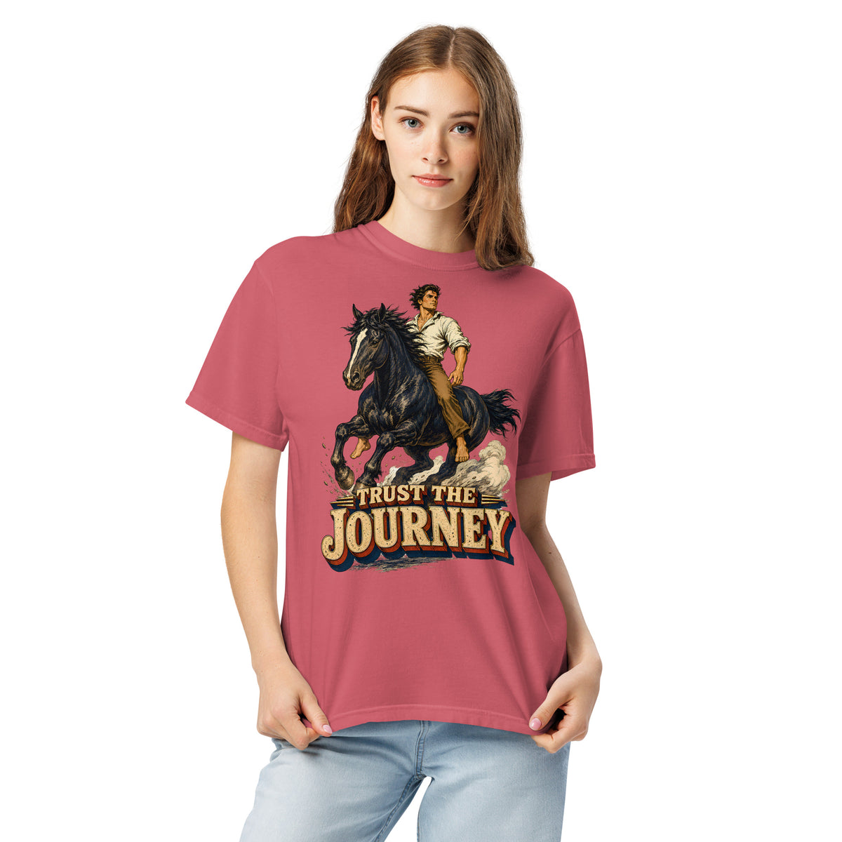 Vintage Horse Journey Heavyweight Tee - Horse Lovers Edition by printfluence.net