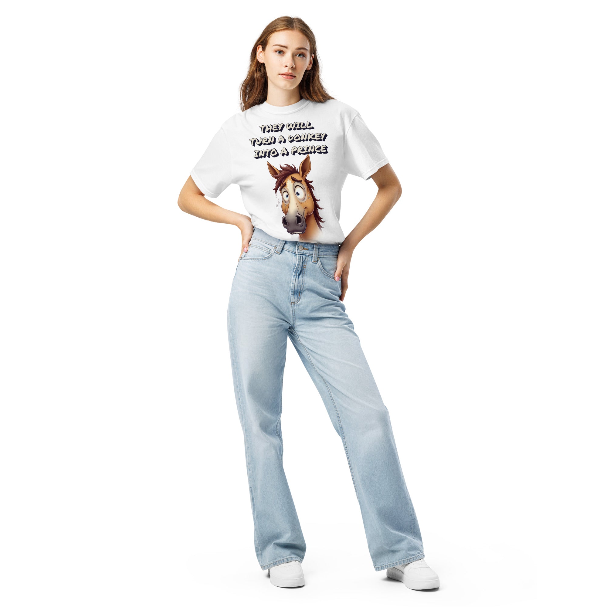 Unisex garment-dyed heavyweight t-shirt - Elite Astonished Horse Tee – Luxury Transformation by printfluence.net