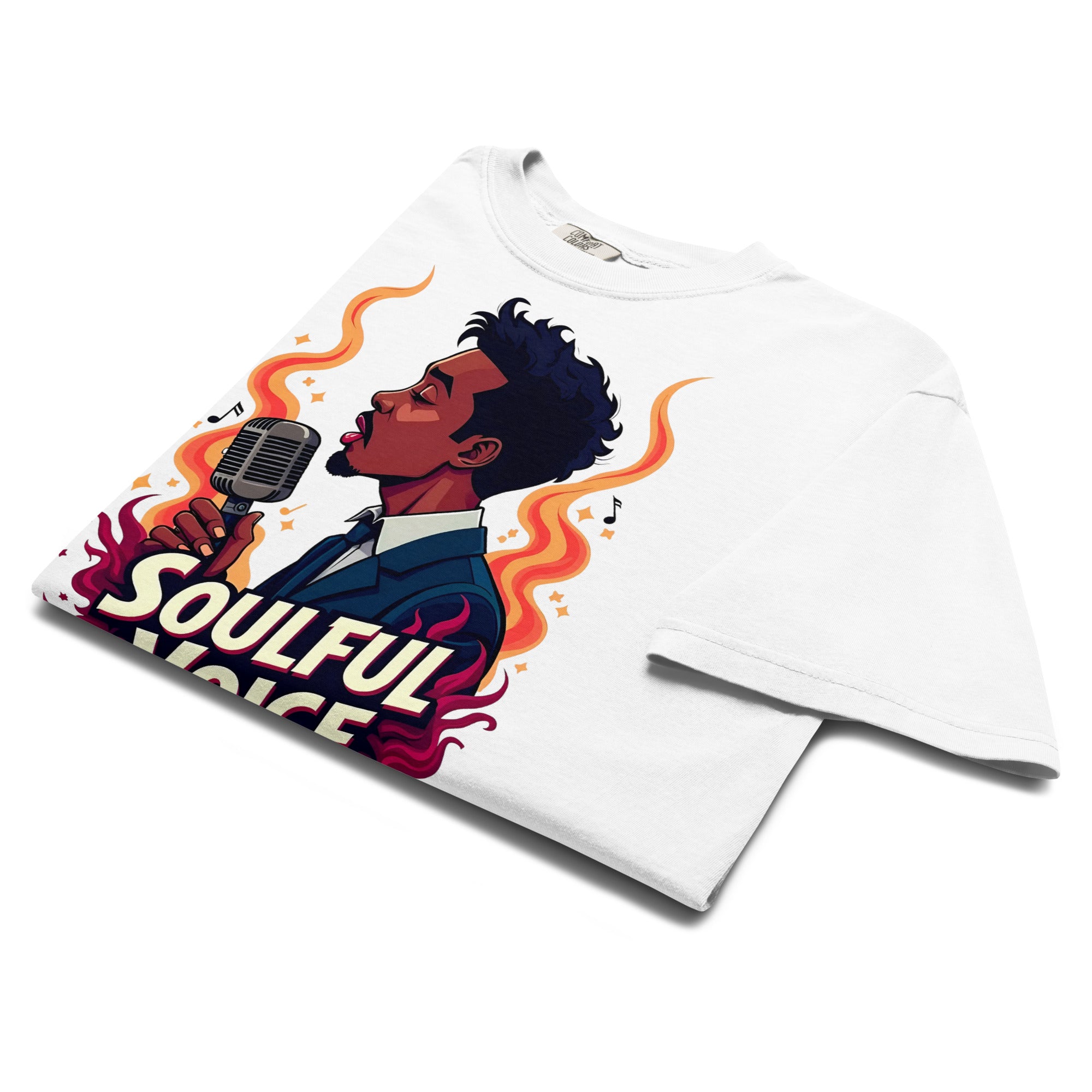 Unisex garment-dyed heavyweight t-shirt - Fire Soul T-Shirt – Unisex Singer Fiery Stage Graphic Tee by printfluence.net