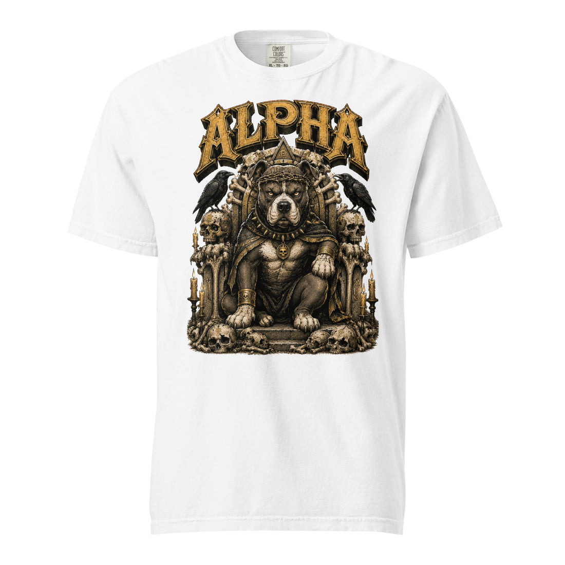 Pitbull Lovers Unisex Garment-Dyed Heavyweight T-Shirt "Alpha" by printfluence.net
