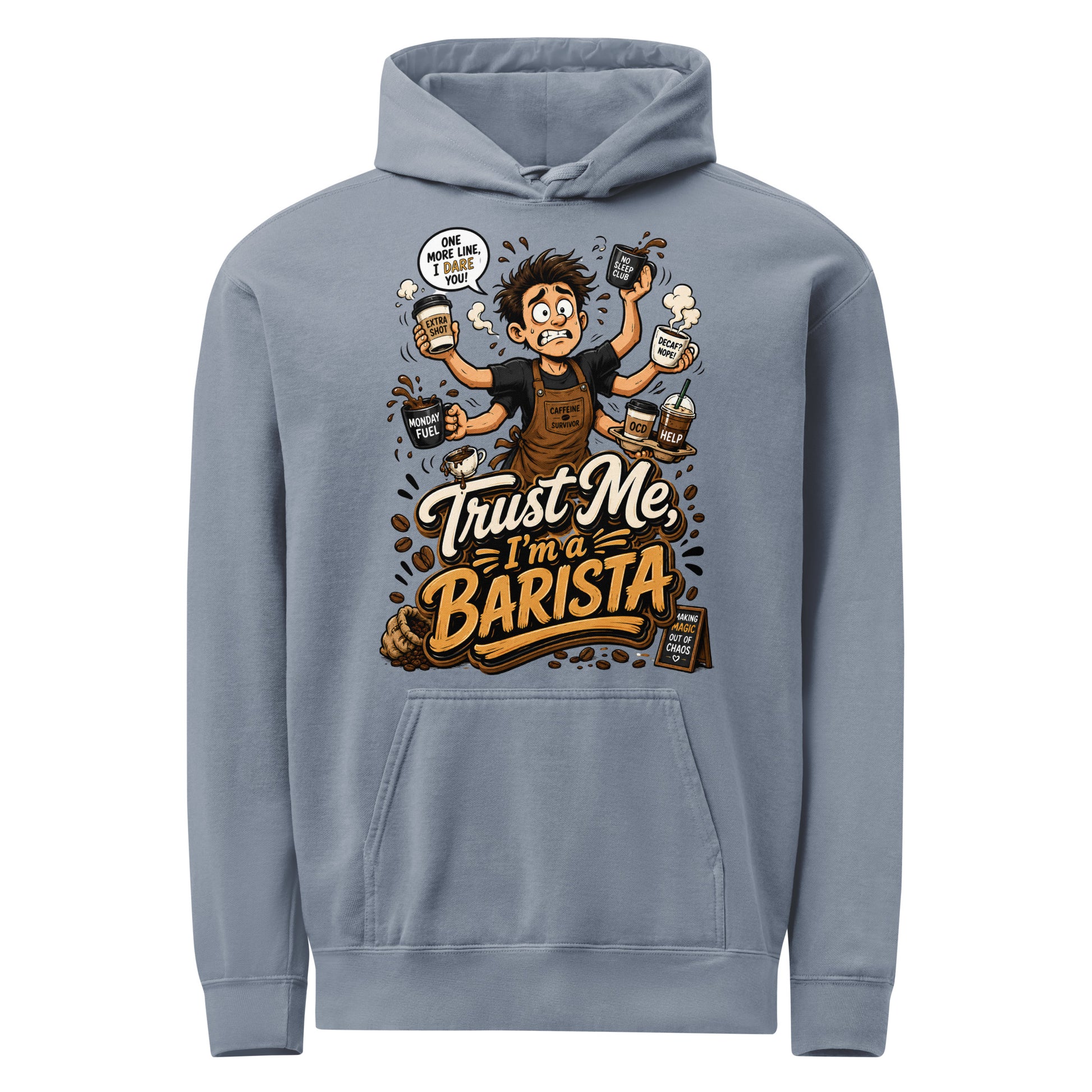 Coffee Lovers Unisex Garment-Dyed Hoodie - Emotionally Attached To Coffee! by printfluence.net