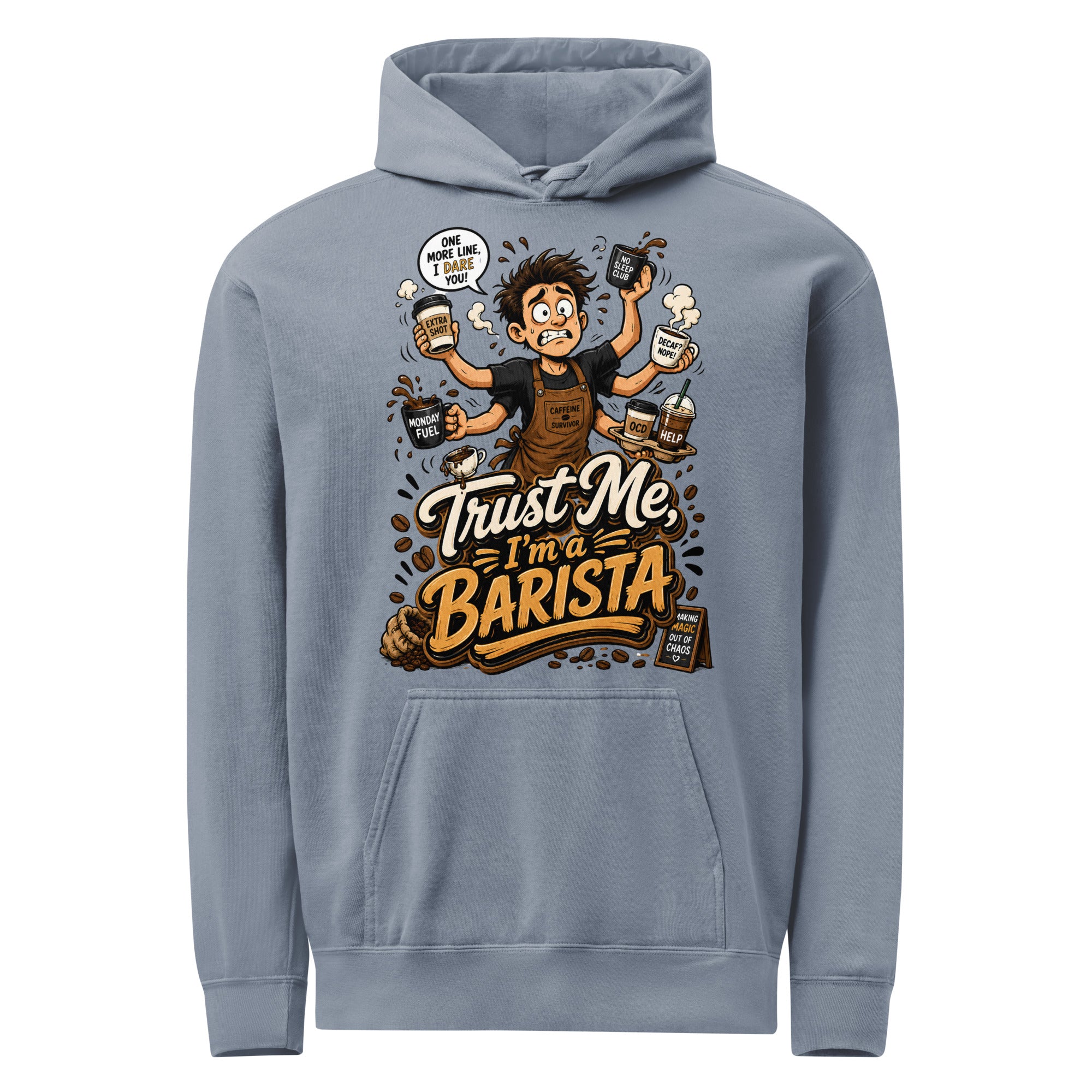 Coffee Lovers Unisex Garment-Dyed Hoodie - Emotionally Attached To Coffee! by printfluence.net