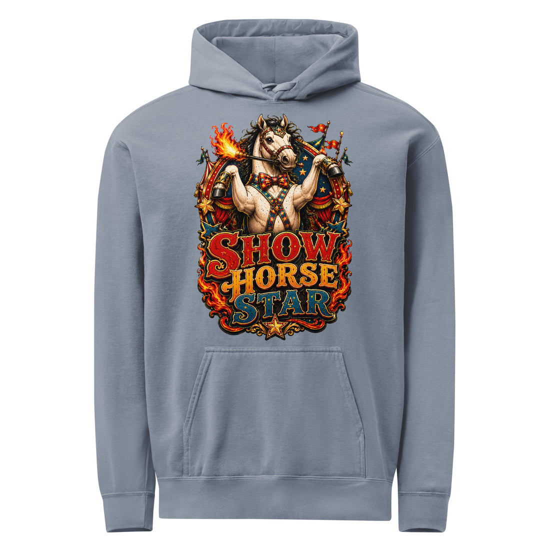 Show Horse Star Circus Hoodie | Premium Garment-Dyed Sweater by printfluence.net