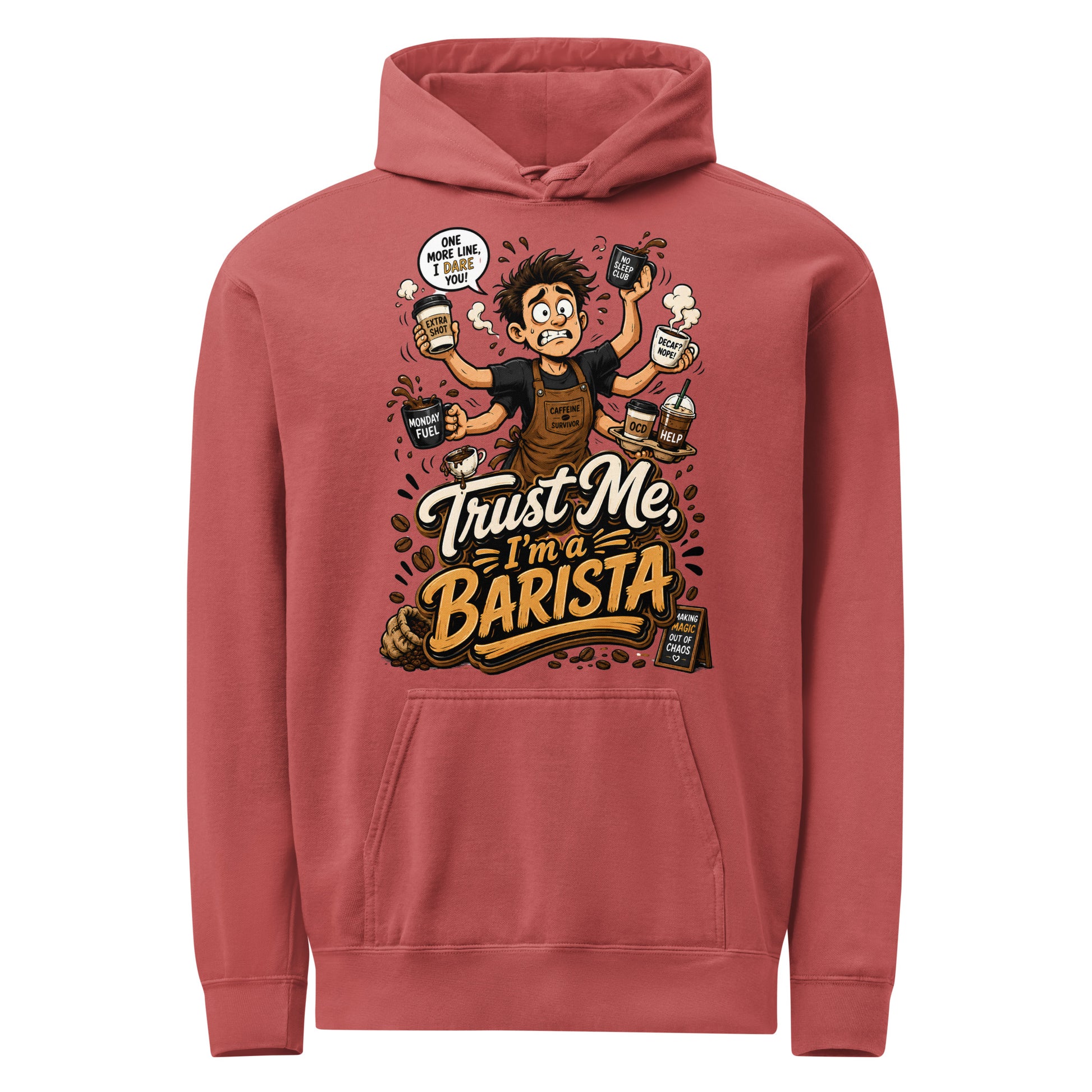 Coffee Lovers Unisex Garment-Dyed Hoodie - Emotionally Attached To Coffee! by printfluence.net