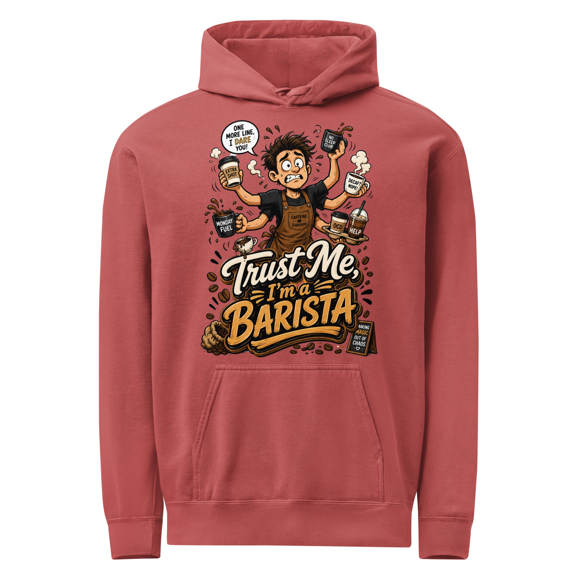 Coffee Lovers Unisex Garment-Dyed Hoodie - Emotionally Attached To Coffee! by printfluence.net
