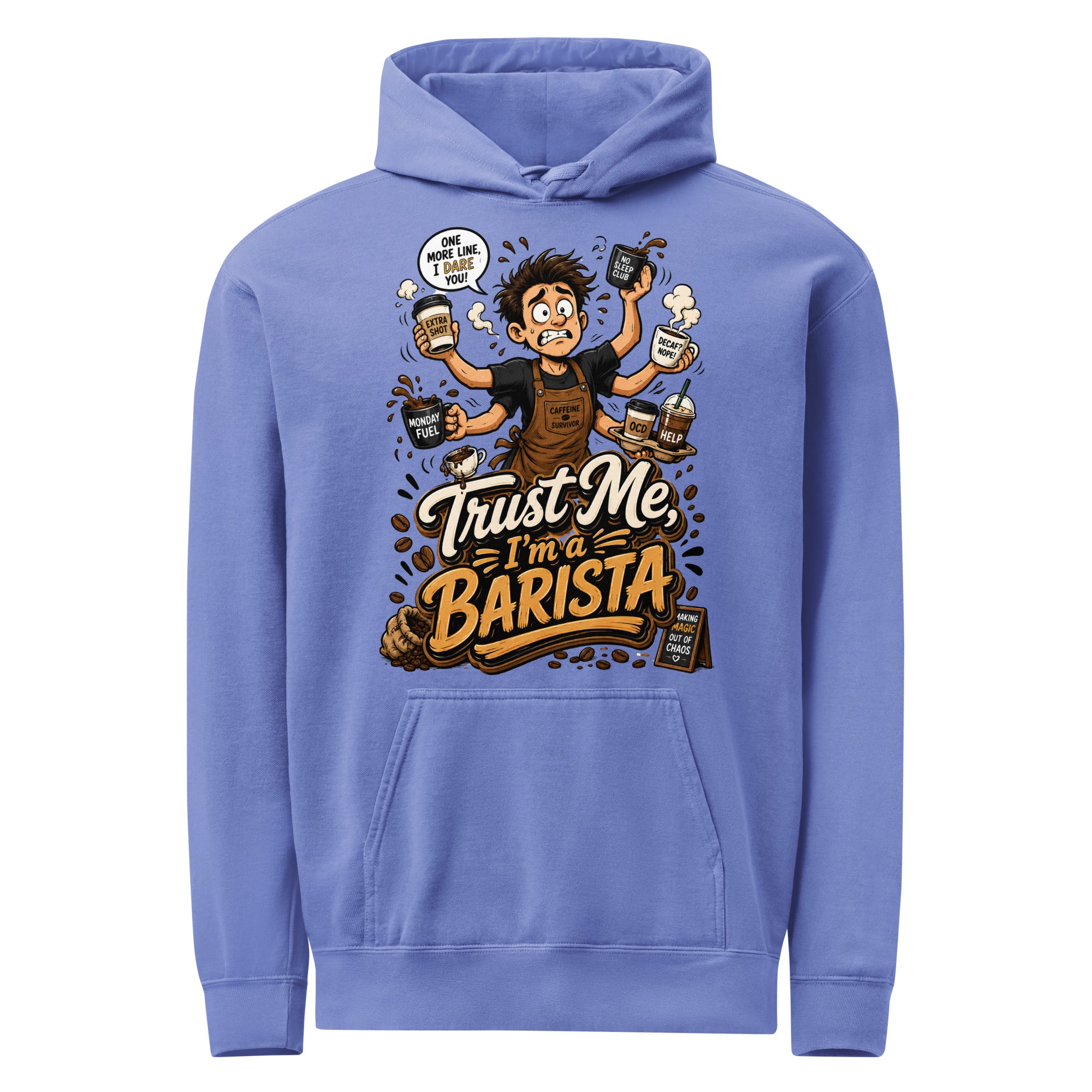 Coffee Lovers Unisex Garment-Dyed Hoodie - Emotionally Attached To Coffee! by printfluence.net