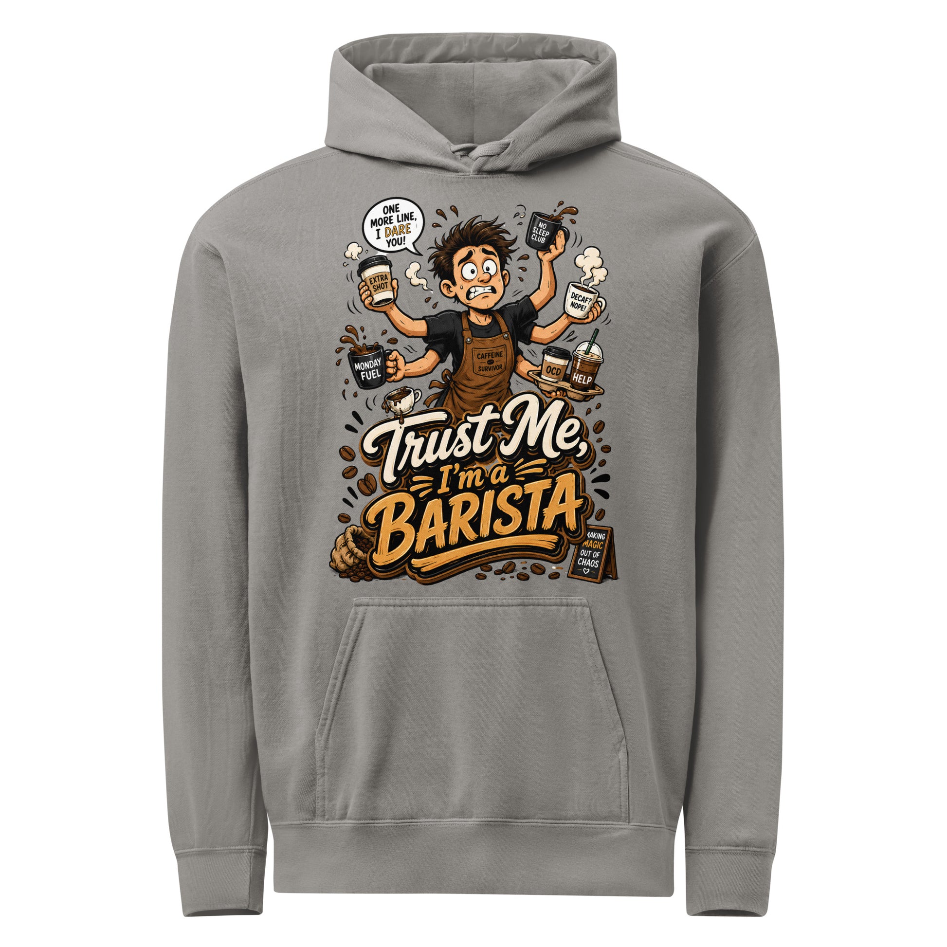 Coffee Lovers Unisex Garment-Dyed Hoodie - Emotionally Attached To Coffee! by printfluence.net