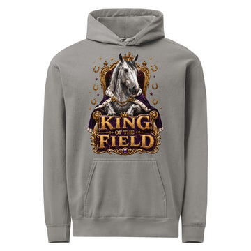 King of the Field Royal Horse Garment-Dyed Heavyweight Hoodie – Ultimate Horse Lovers Edition by printfluence.net