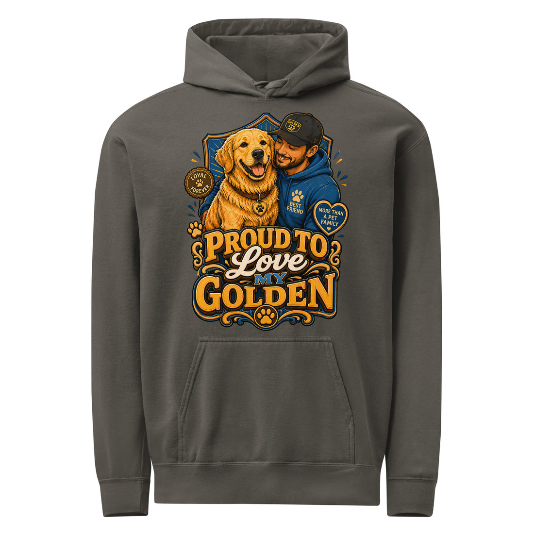 Golden Retriever Lovers Premium Garment-Dyed Hoodie - Proud To Love My Golden by printfluence.net