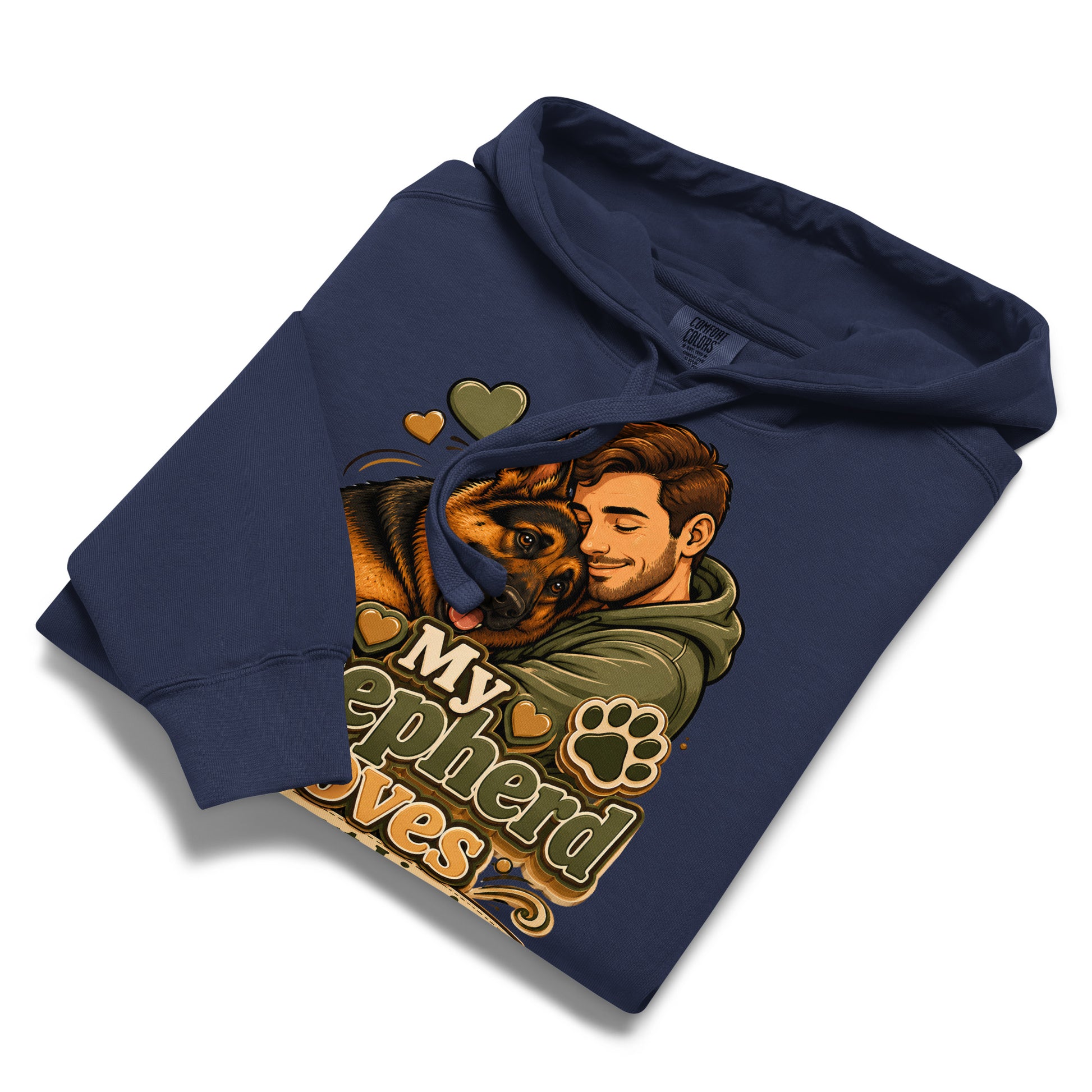 German Shepherd Loves Without Limits Garment-Dyed Hoodie by printfluence.net