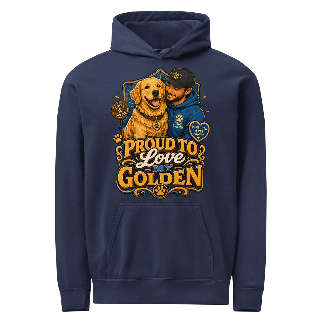 Golden Retriever Lovers Premium Garment-Dyed Hoodie - Proud To Love My Golden by printfluence.net