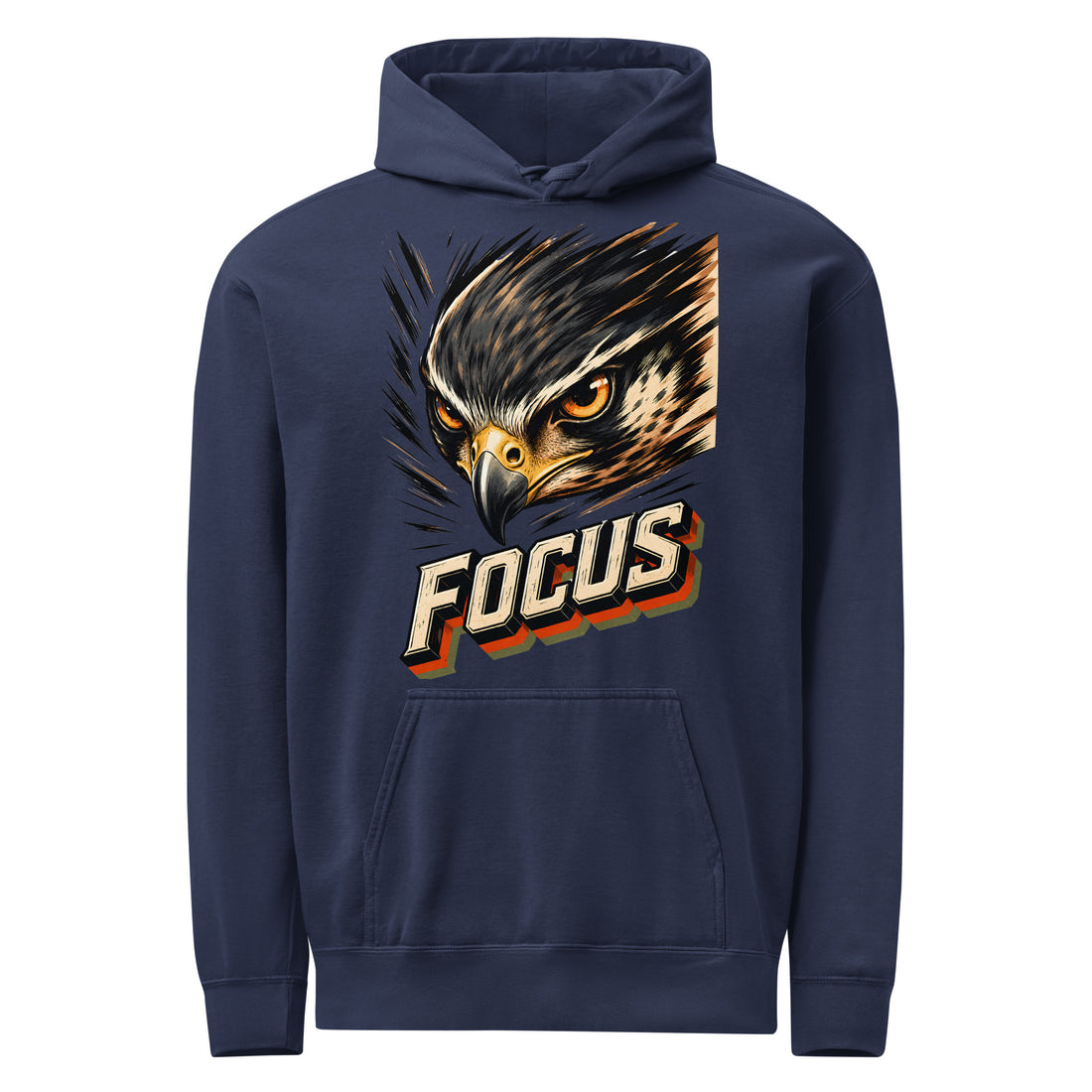 Eagle Lovers Focus Cozy Unisex Garment Dyed Hoodie H11 by printfluence.net