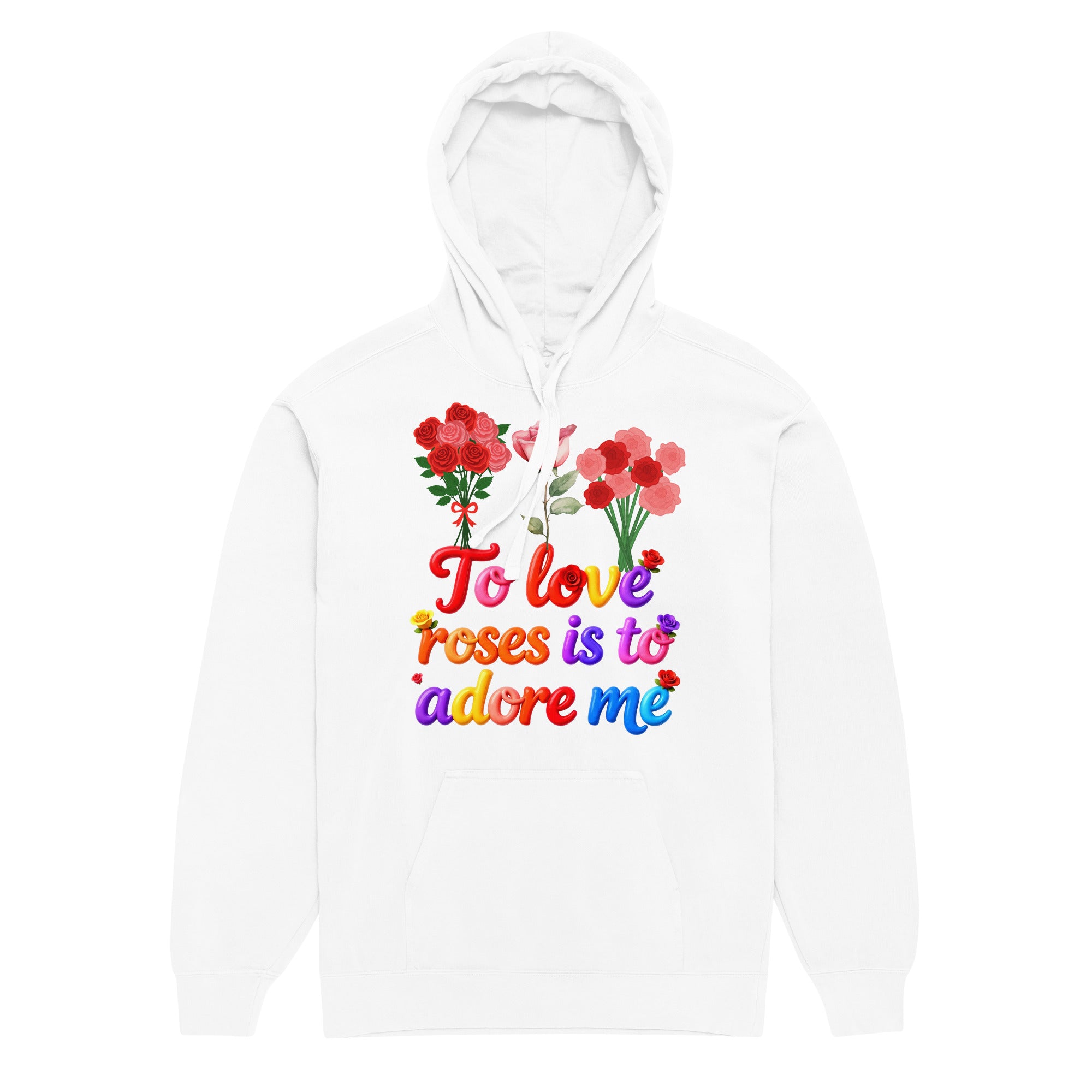 Unisex garment-dyed hoodie - Elite Rose Love Hoodie – Luxury for Visionary Tastemakers by printfluence.net