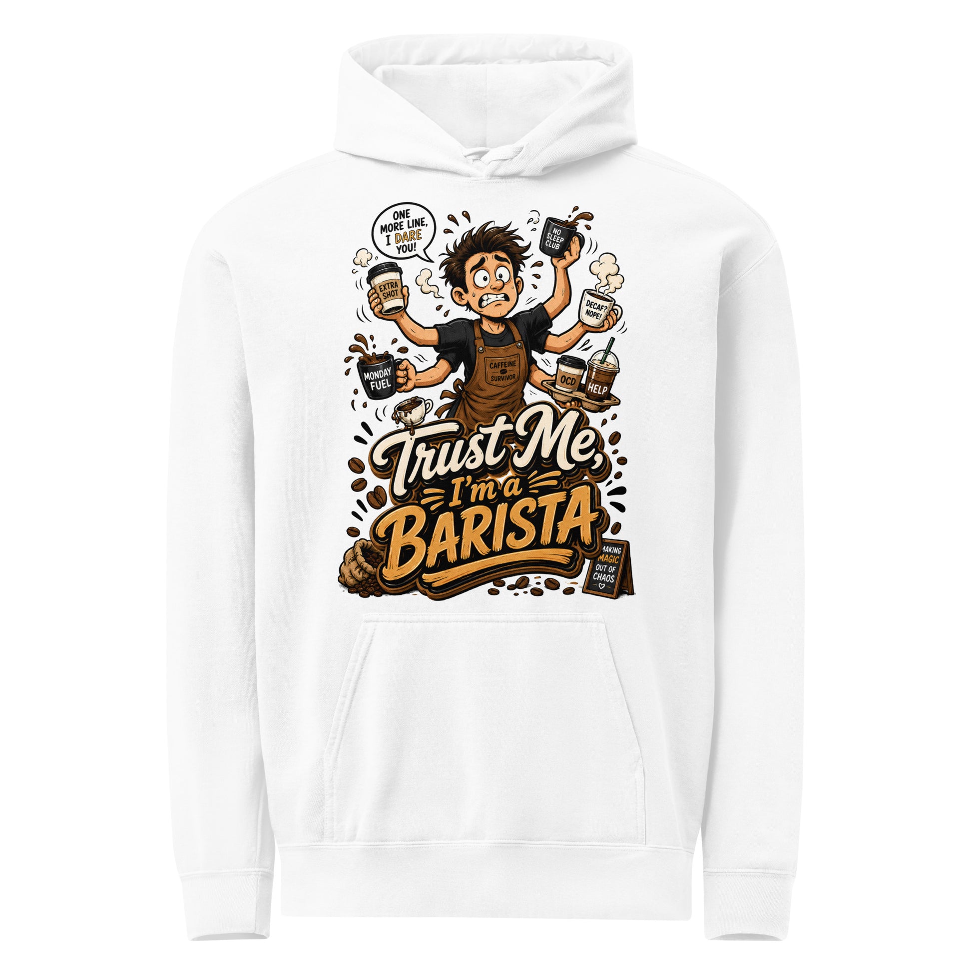 Coffee Lovers Unisex Garment-Dyed Hoodie - Emotionally Attached To Coffee! by printfluence.net