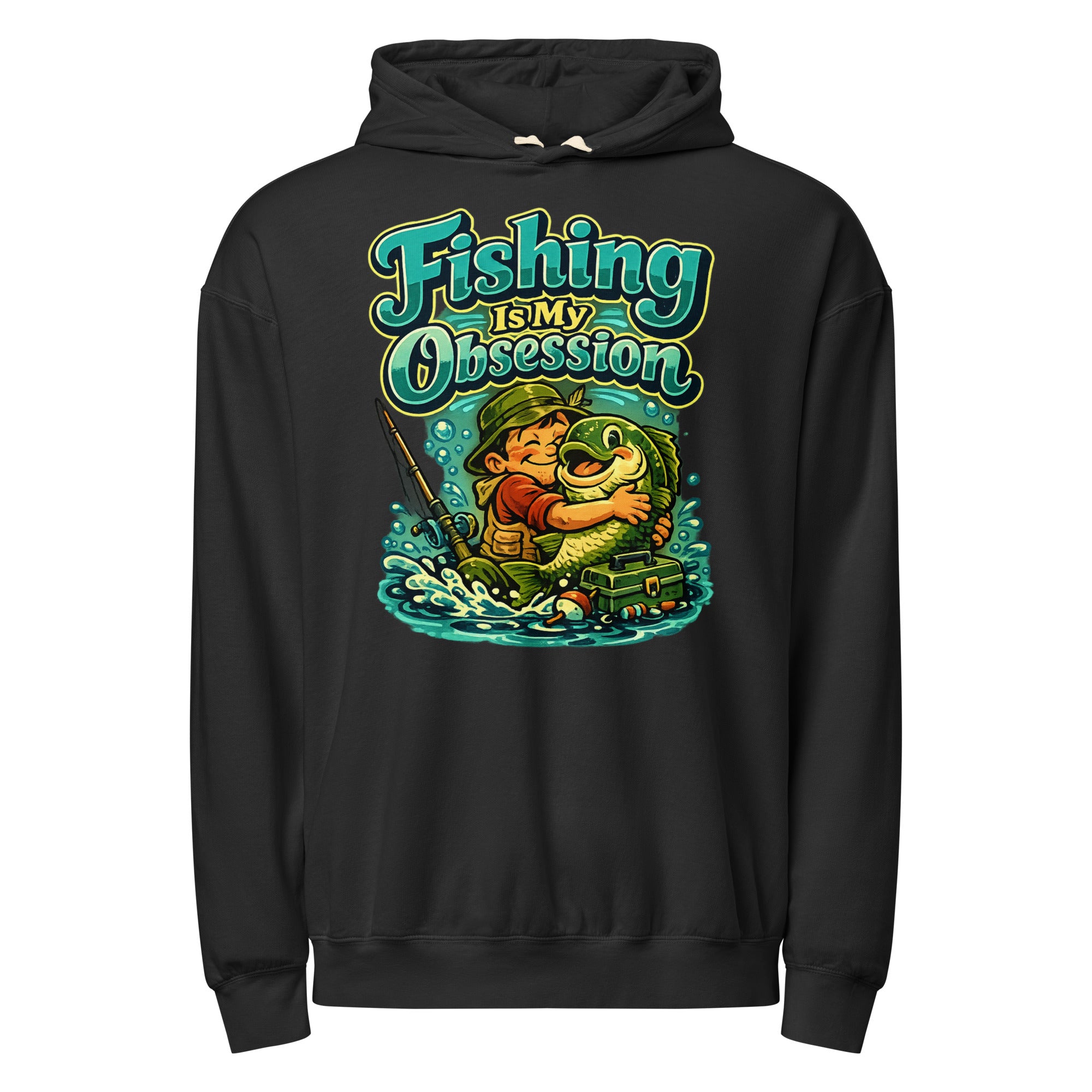 Fishing Is My Obsession Lightweight Hoodie - Premium Garment Dyed Bass Fishing Lovers Pullover by printfluence.net