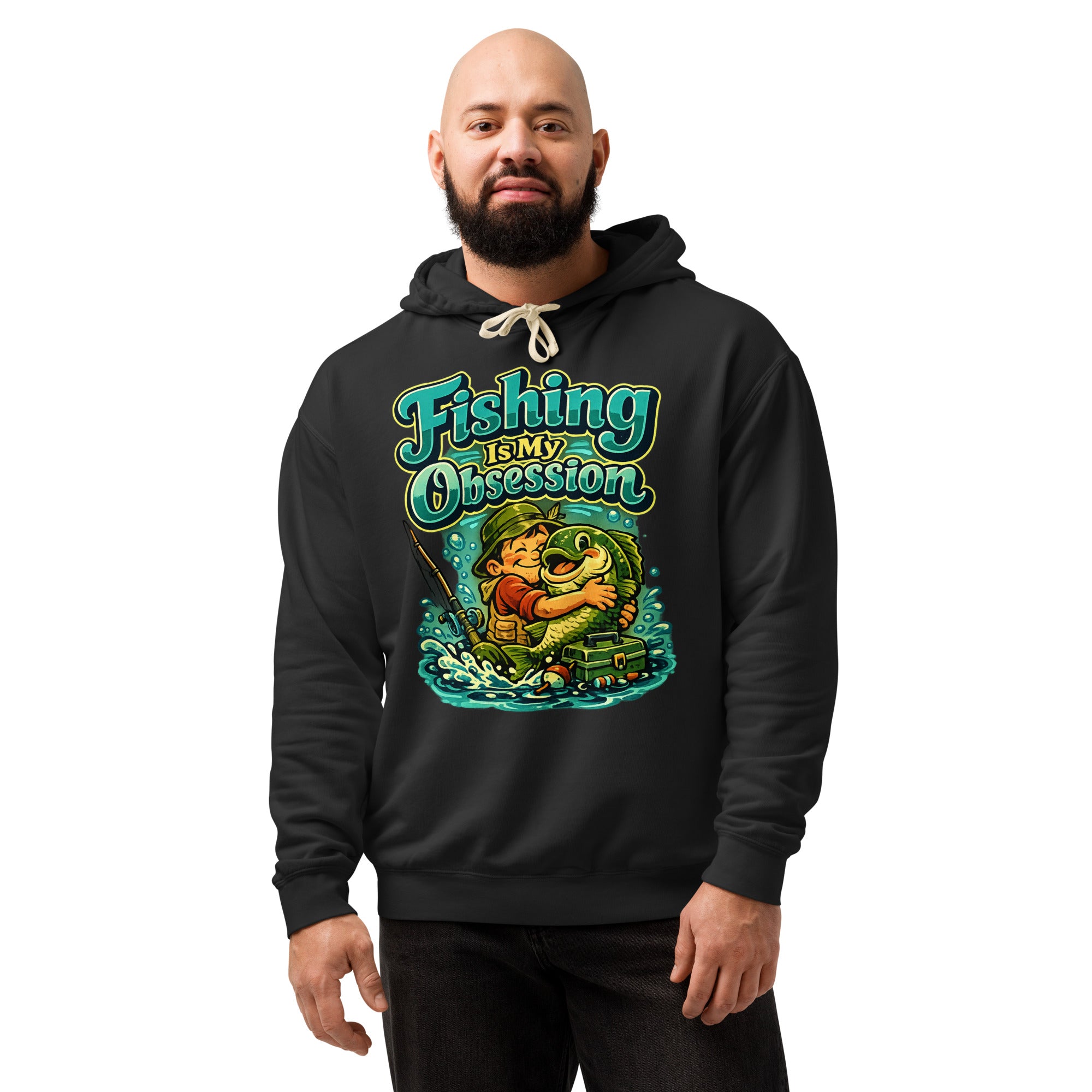 Fishing Is My Obsession Lightweight Hoodie - Premium Garment Dyed Bass Fishing Lovers Pullover by printfluence.net