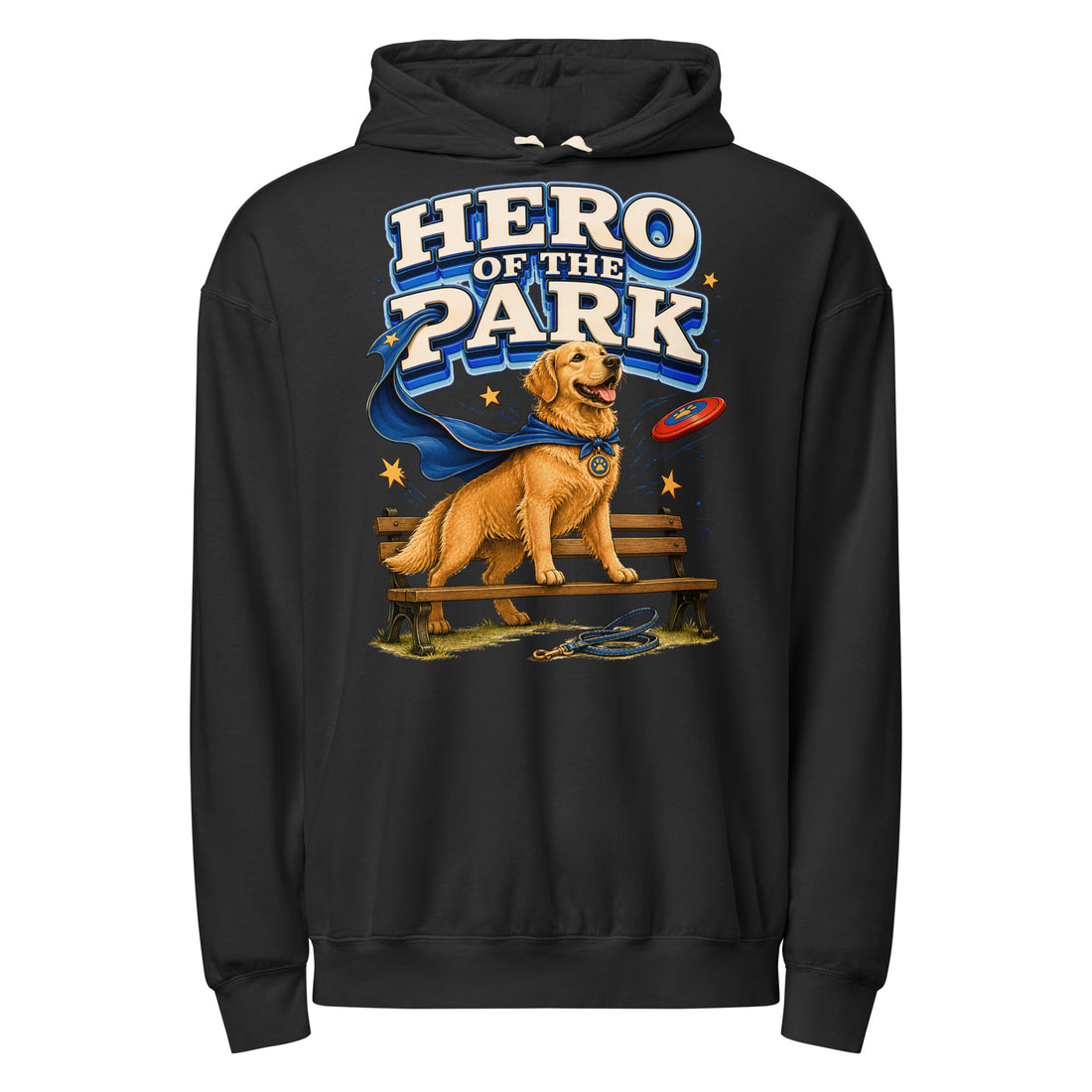 Golden Retriever Lovers Lightweight Hoodie - Hero Of The Park by printfluence.net