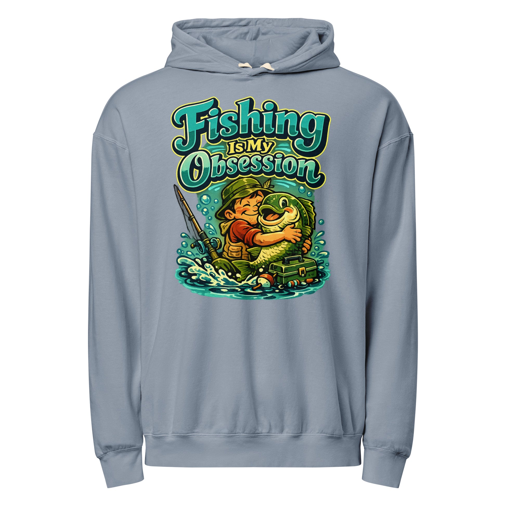 Fishing Is My Obsession Lightweight Hoodie - Premium Garment Dyed Bass Fishing Lovers Pullover by printfluence.net