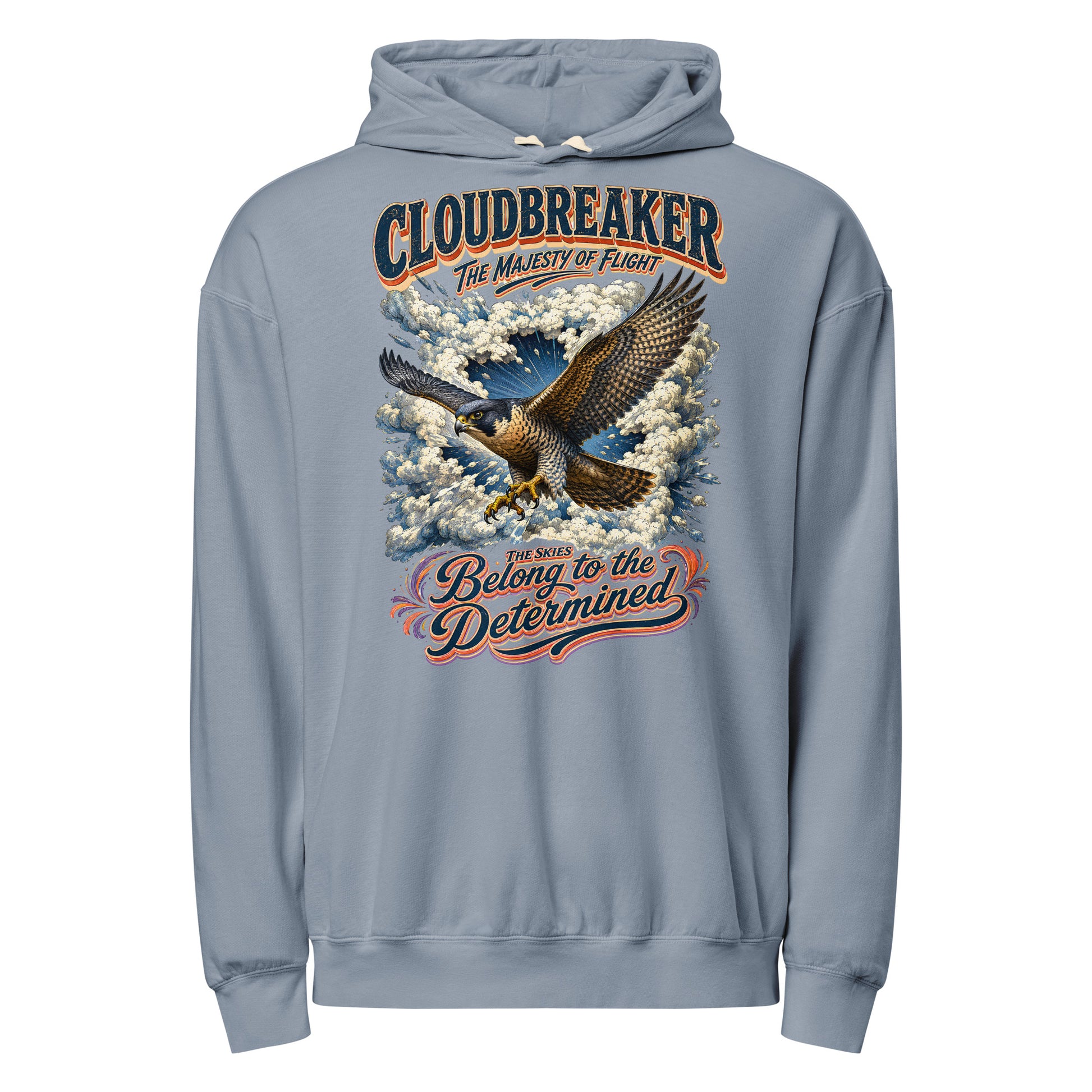 Falcon Lovers Cloudbreaker Vintage Garment Dyed Lightweight Hoodie H6 by printfluence.net