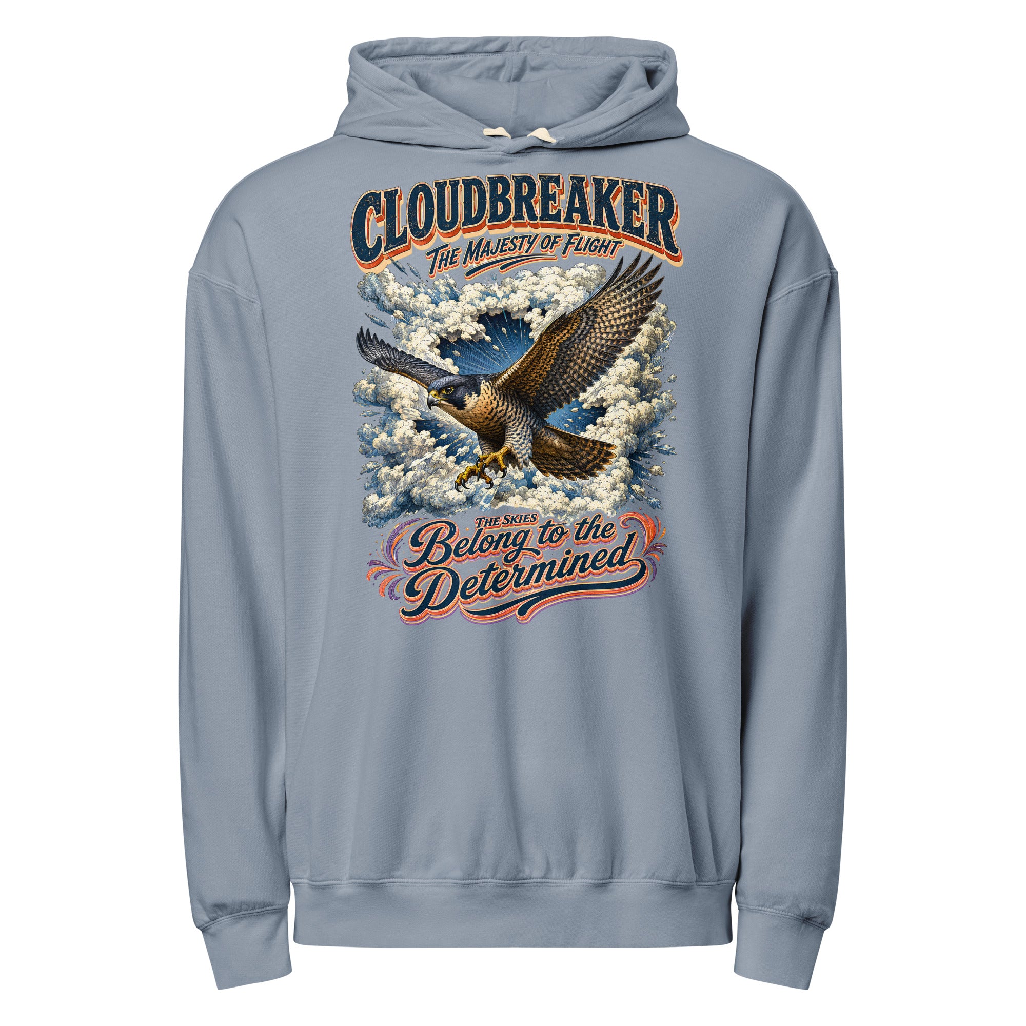 Falcon Lovers Cloudbreaker Vintage Garment Dyed Lightweight Hoodie H6 by printfluence.net