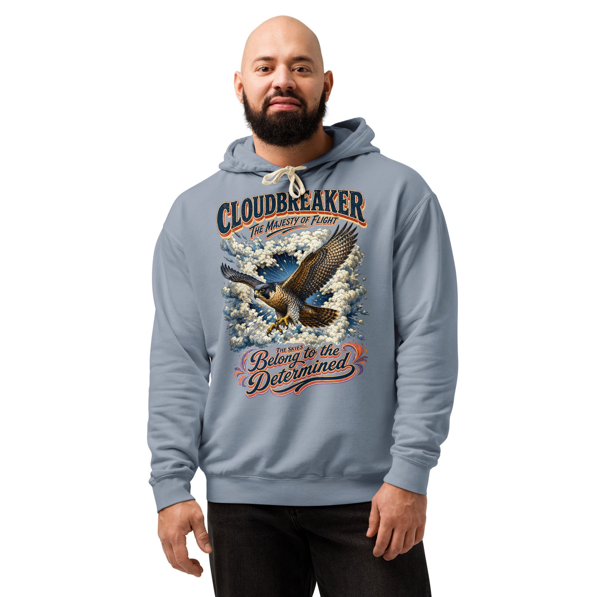 Falcon Lovers Cloudbreaker Vintage Garment Dyed Lightweight Hoodie H6 by printfluence.net