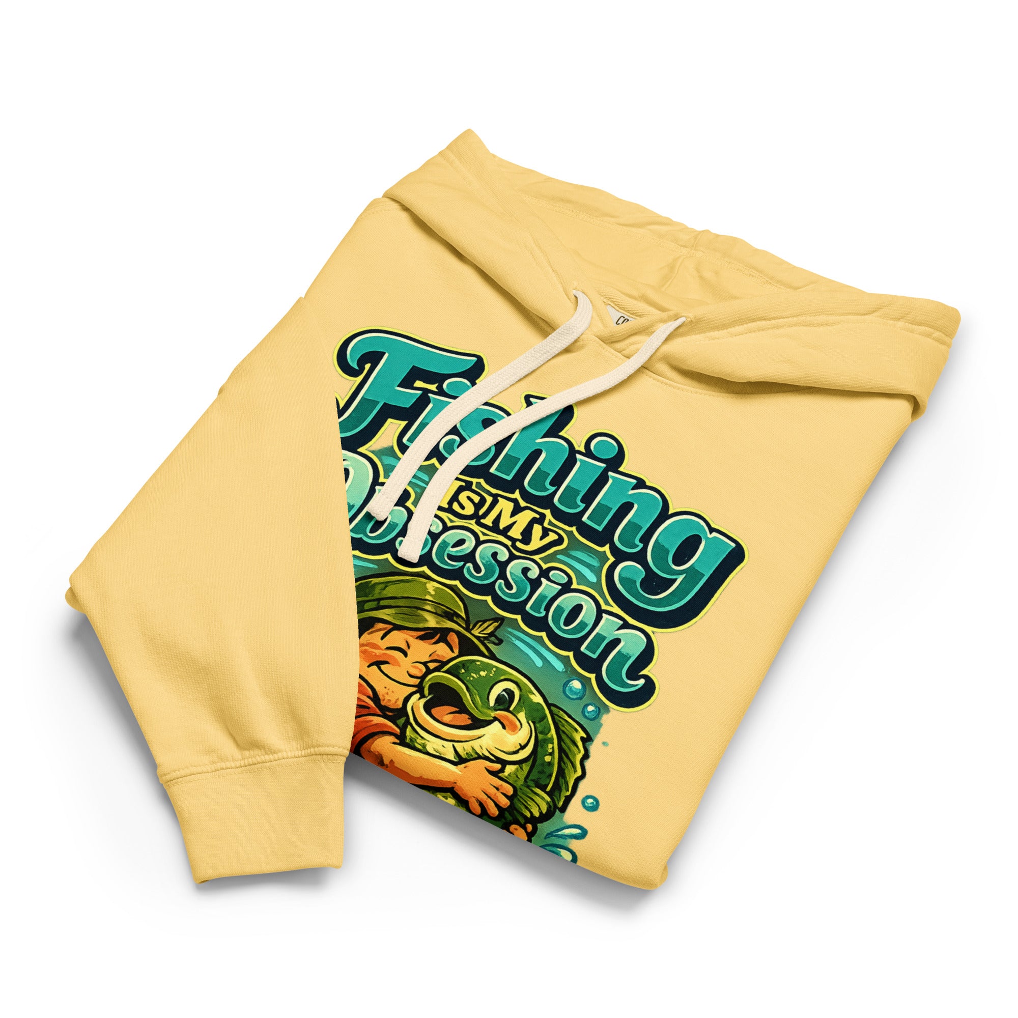 Fishing Is My Obsession Lightweight Hoodie - Premium Garment Dyed Bass Fishing Lovers Pullover by printfluence.net