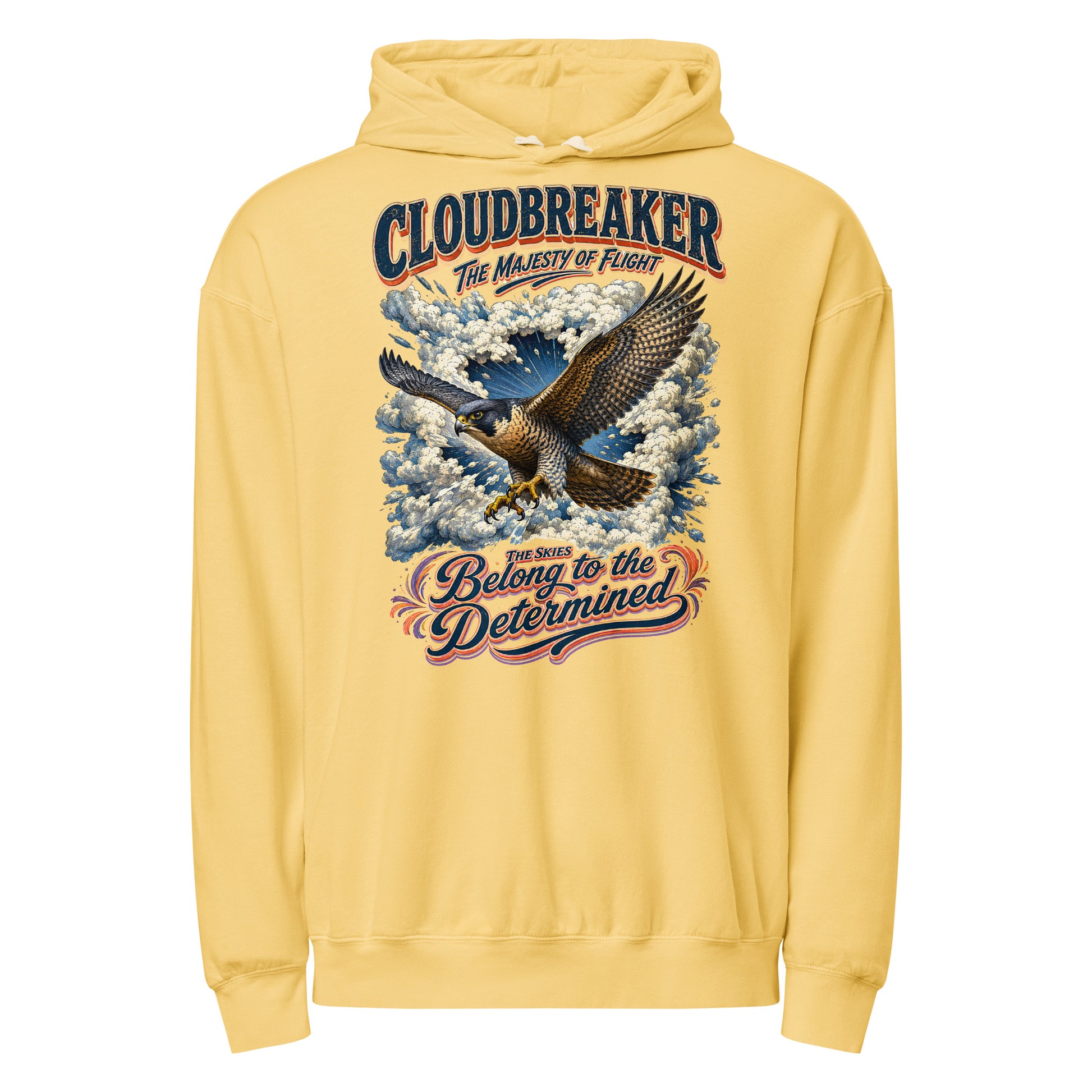 Falcon Lovers Cloudbreaker Vintage Garment Dyed Lightweight Hoodie H6 by printfluence.net