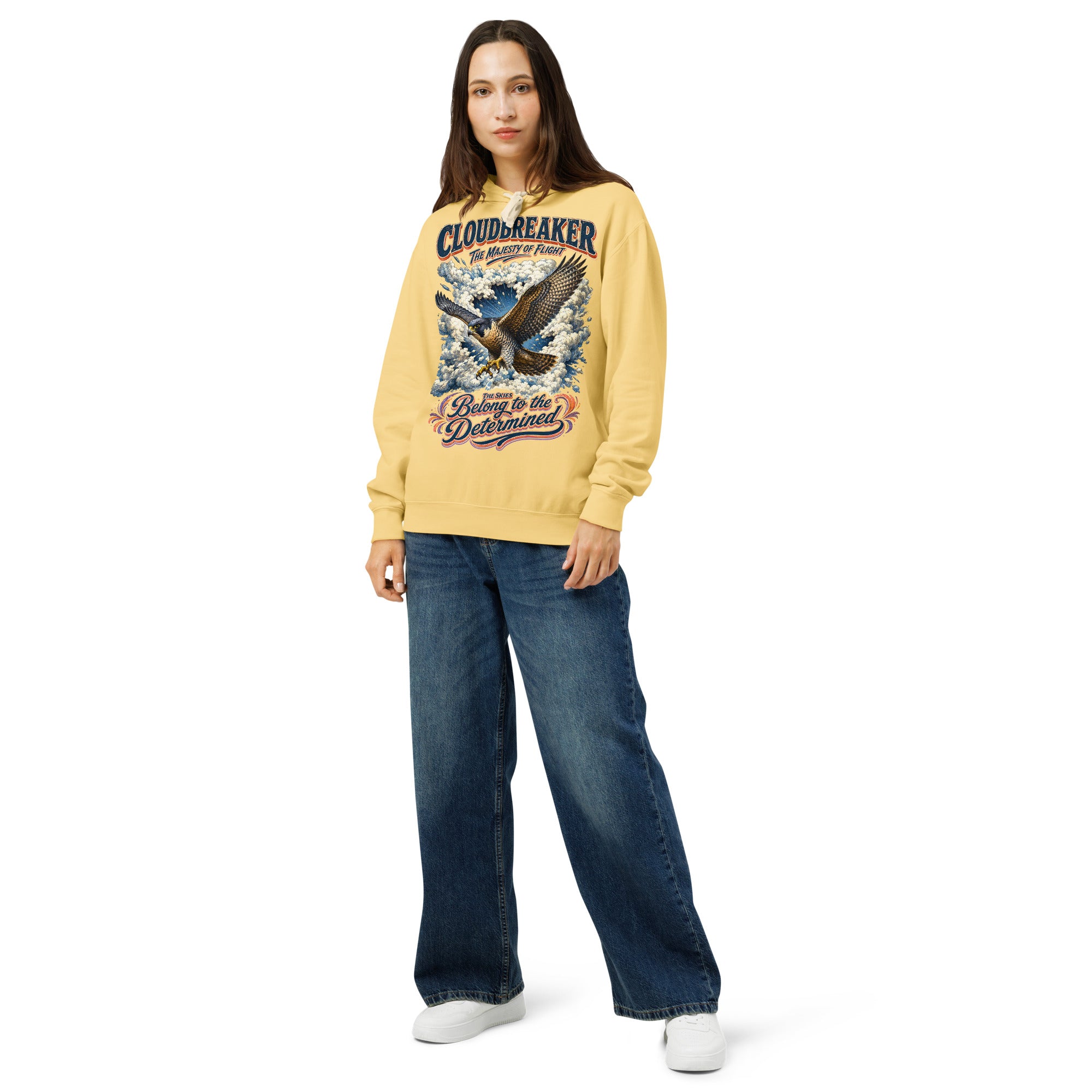Falcon Lovers Cloudbreaker Vintage Garment Dyed Lightweight Hoodie H6 by printfluence.net