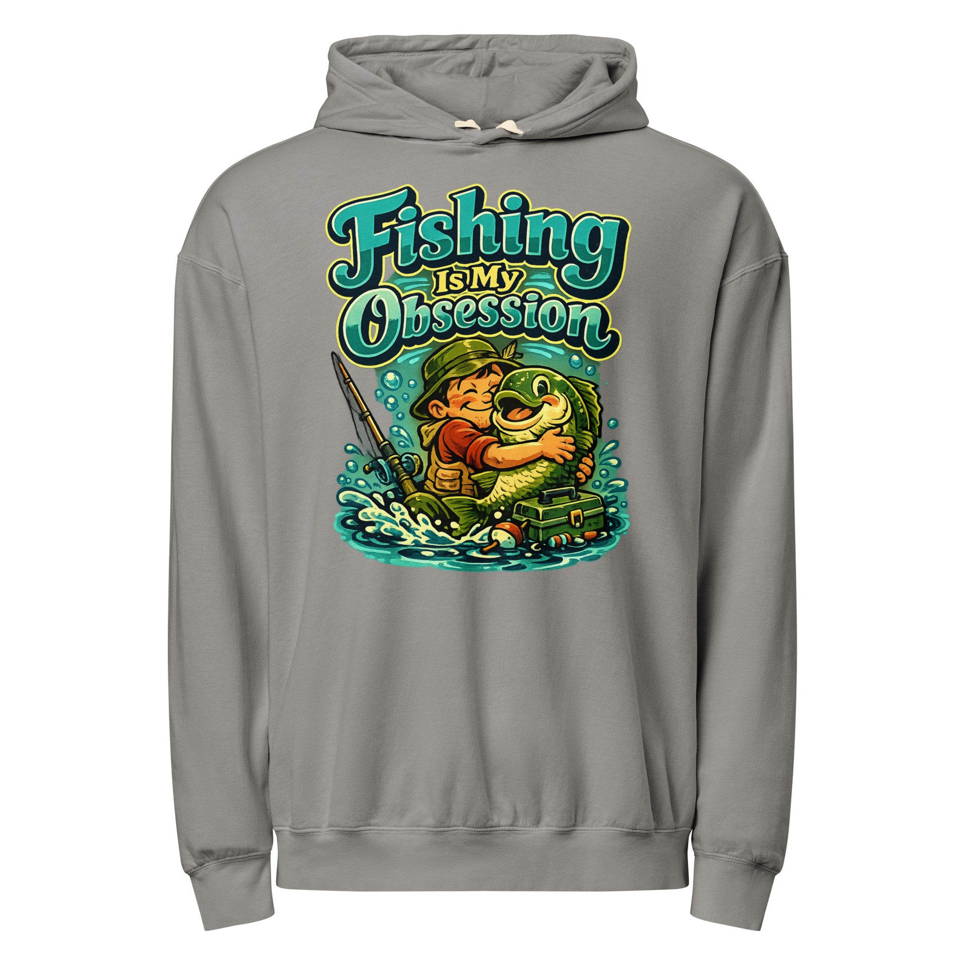 Fishing Is My Obsession Lightweight Hoodie - Premium Garment Dyed Bass Fishing Lovers Pullover by printfluence.net