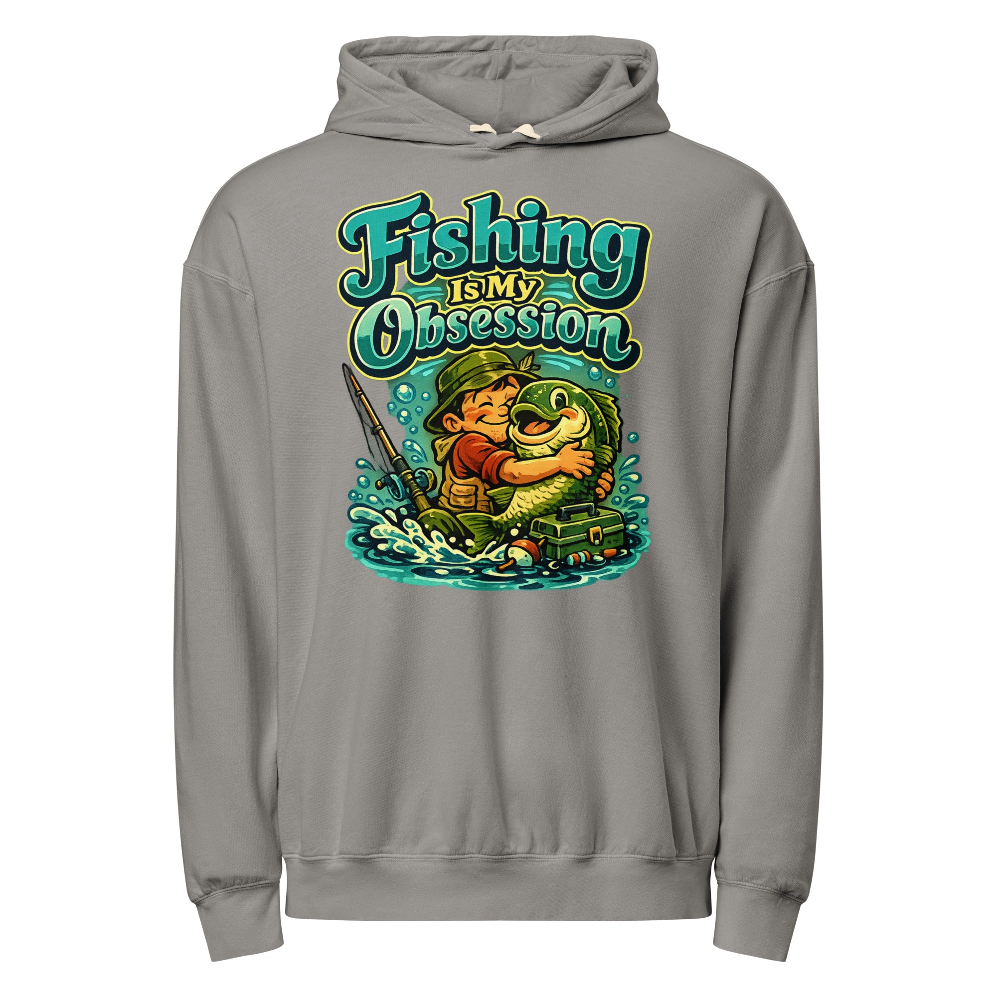 Fishing Is My Obsession Lightweight Hoodie - Premium Garment Dyed Bass Fishing Lovers Pullover by printfluence.net
