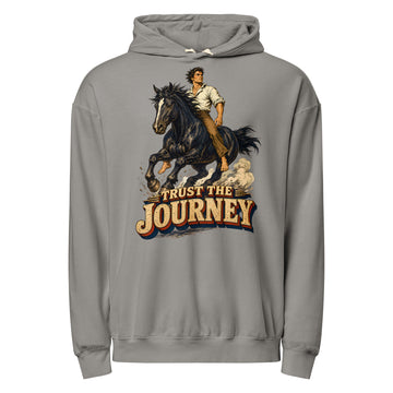 Vintage Horse Journey Lightweight Hoodie - Horse Lovers Edition by printfluence.net