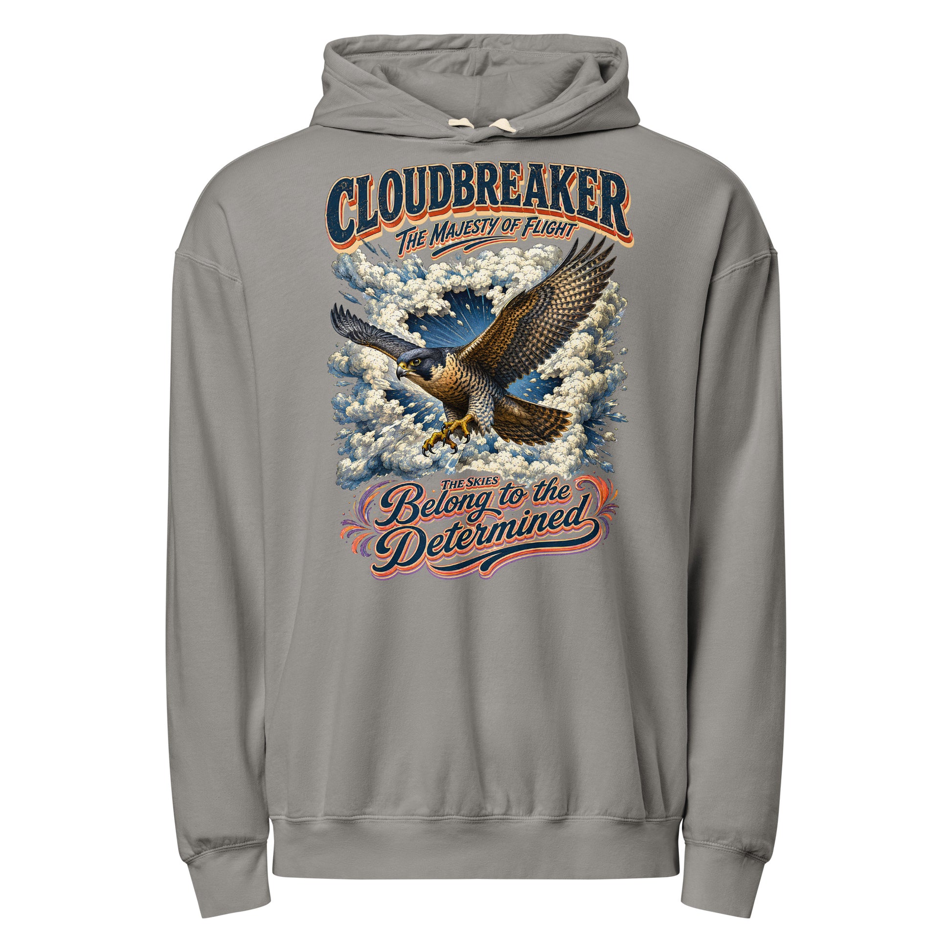 Falcon Lovers Cloudbreaker Vintage Garment Dyed Lightweight Hoodie H6 by printfluence.net