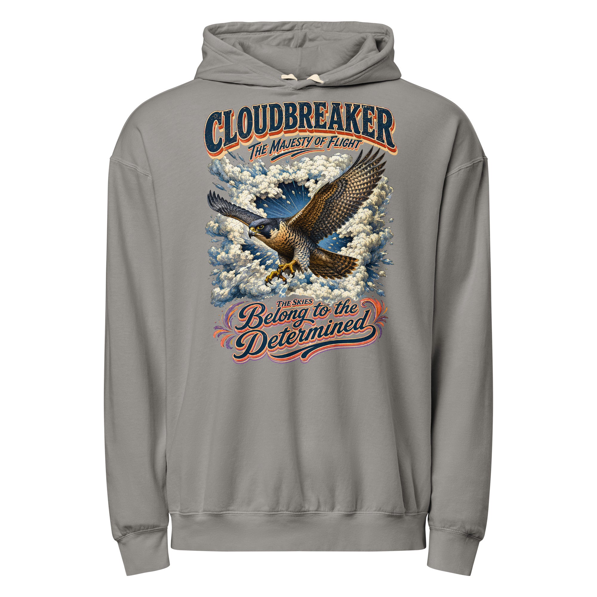 Falcon Lovers Cloudbreaker Vintage Garment Dyed Lightweight Hoodie H6 by printfluence.net