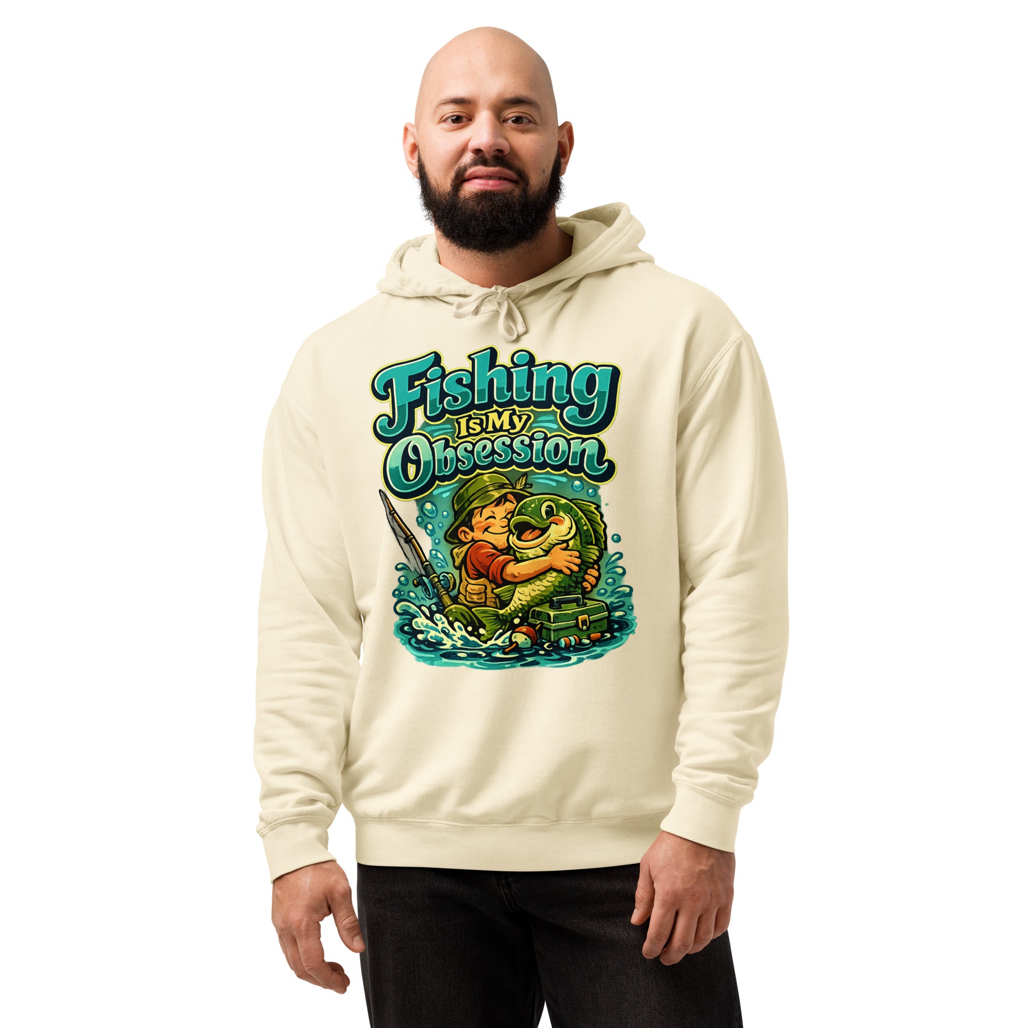 Fishing Is My Obsession Lightweight Hoodie - Premium Garment Dyed Bass Fishing Lovers Pullover by printfluence.net